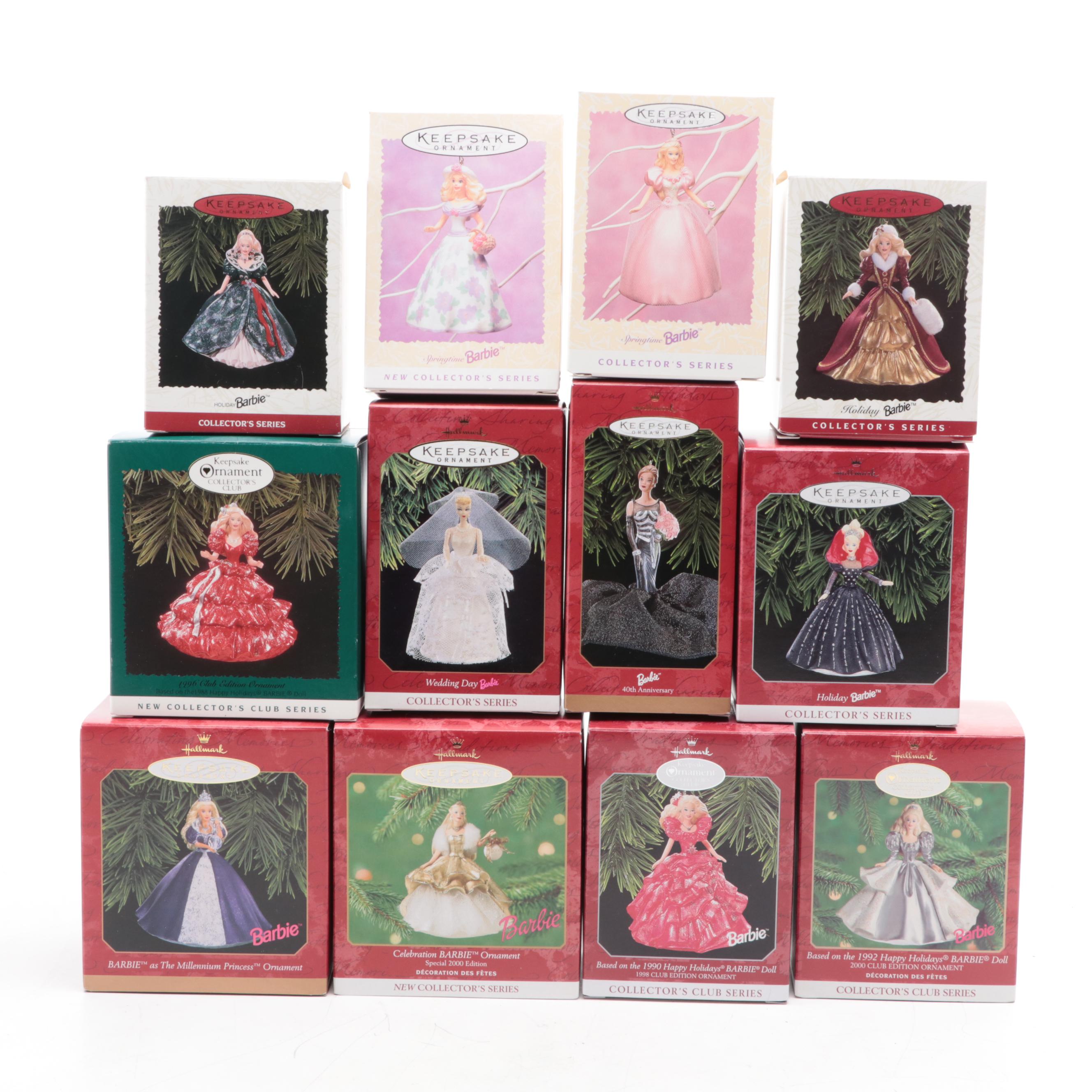 Hallmark Keepsake Tree Ornaments Including Barbie Club Series
