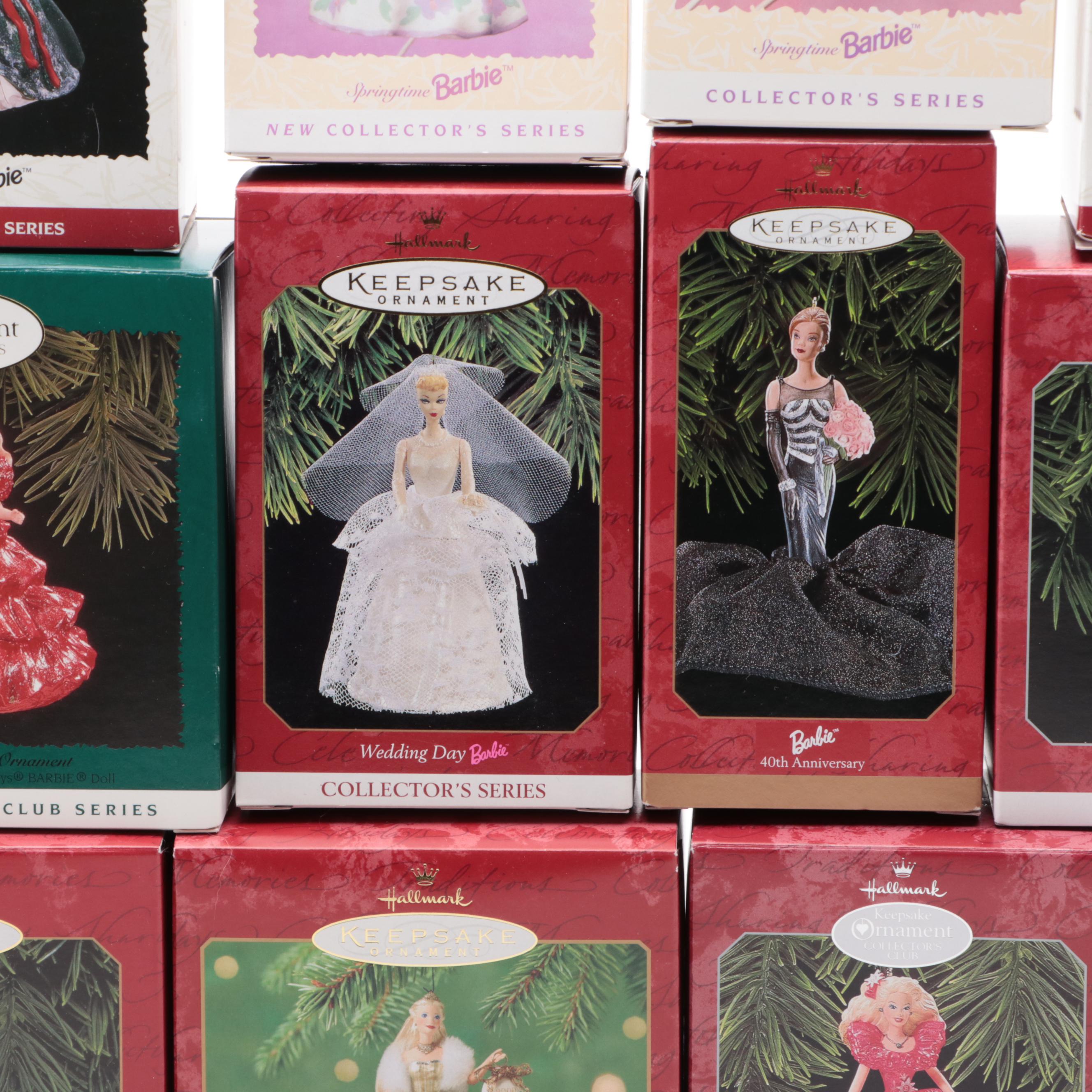 Hallmark Keepsake Tree Ornaments Including Barbie Club Series