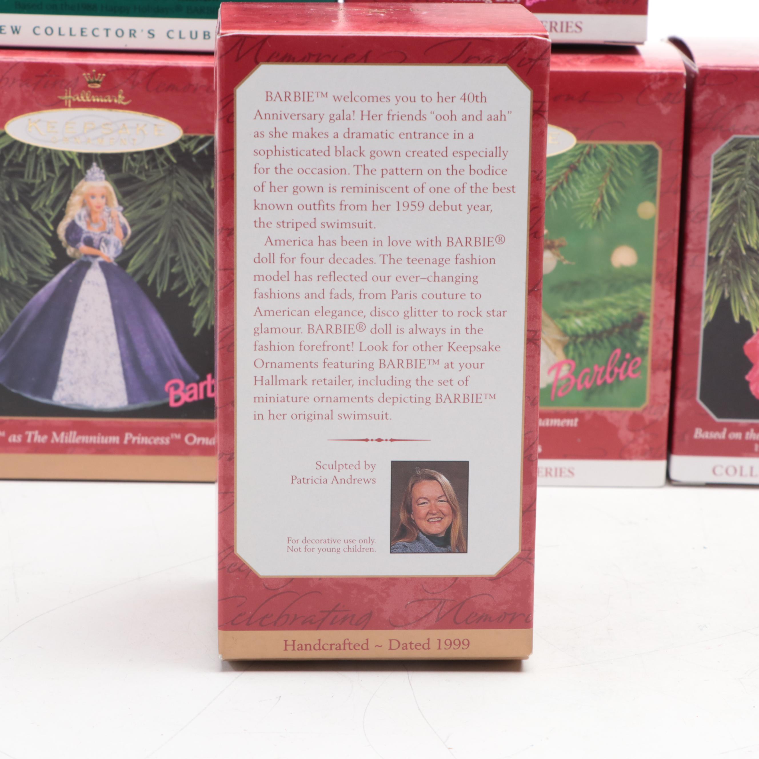 Hallmark Keepsake Tree Ornaments Including Barbie Club Series