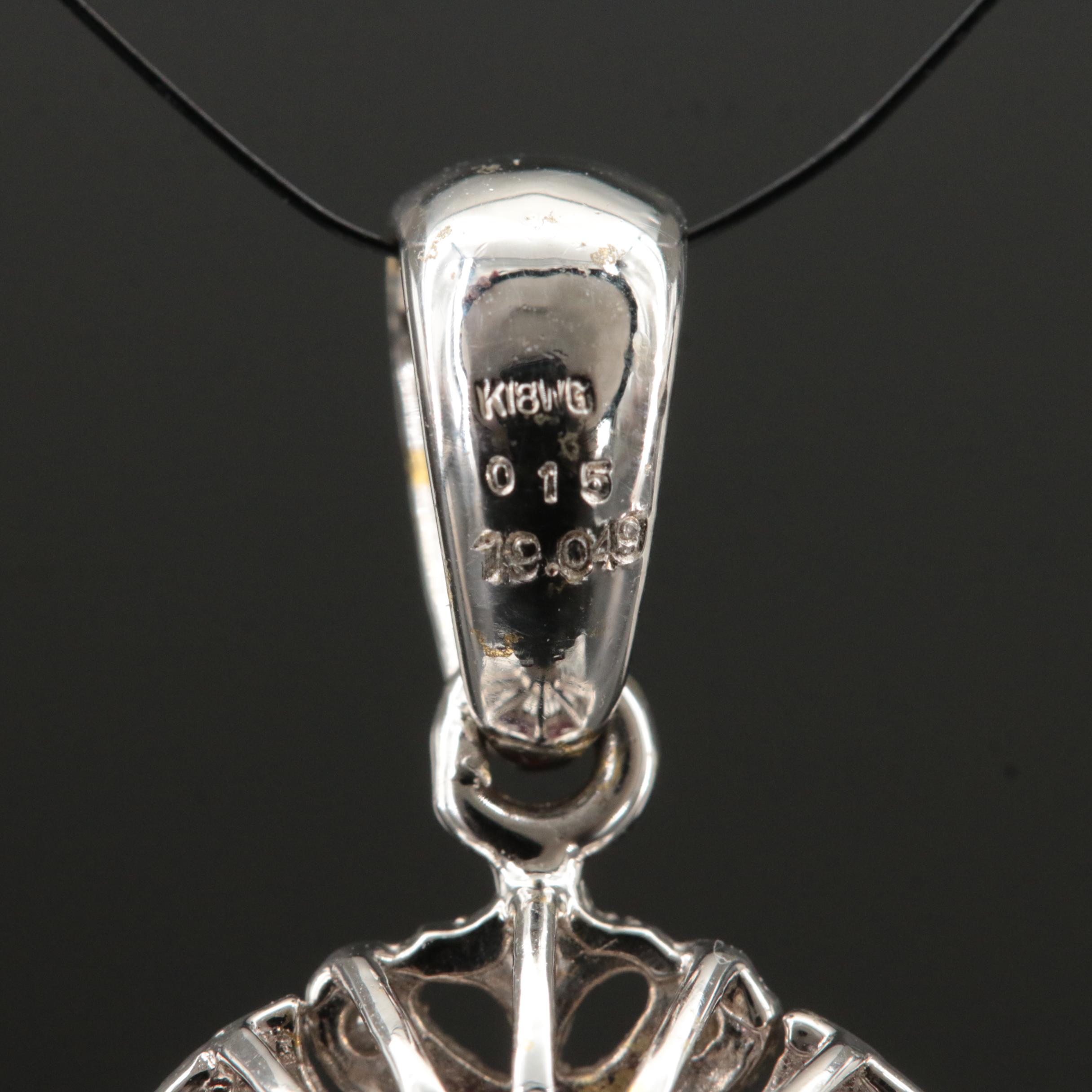 10K 19.04 CT Rubellite Tourmaline and Diamond Pendant with GIA Report