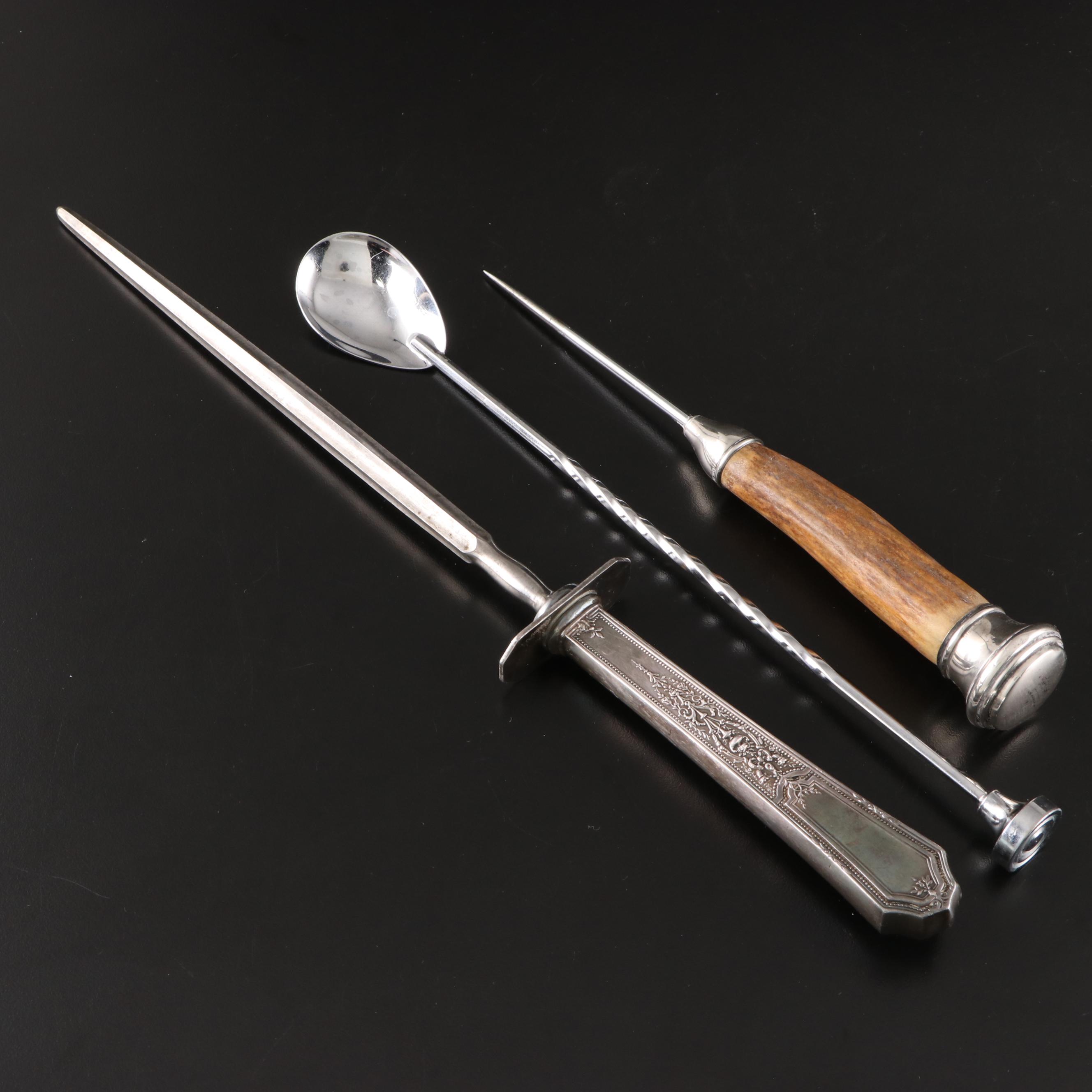 Reed & Barton Sterling Silver Creamer with Other Metal Bartools