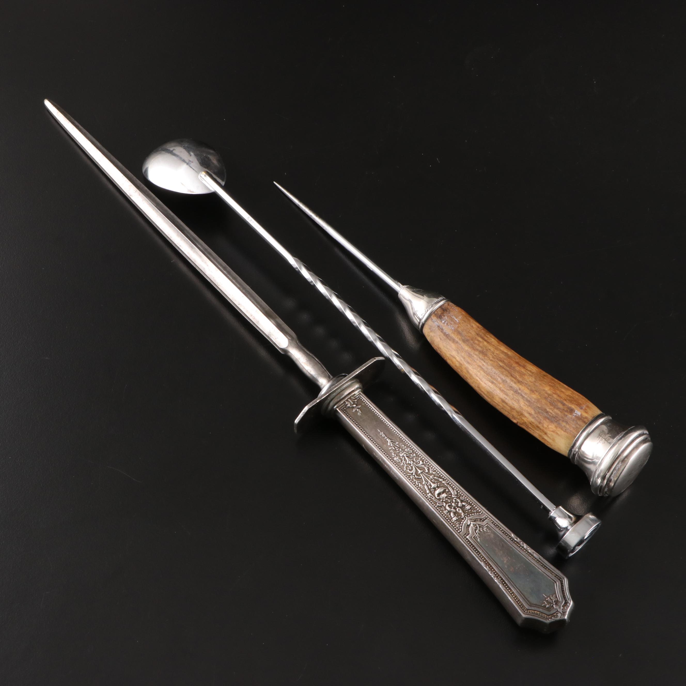 Reed & Barton Sterling Silver Creamer with Other Metal Bartools