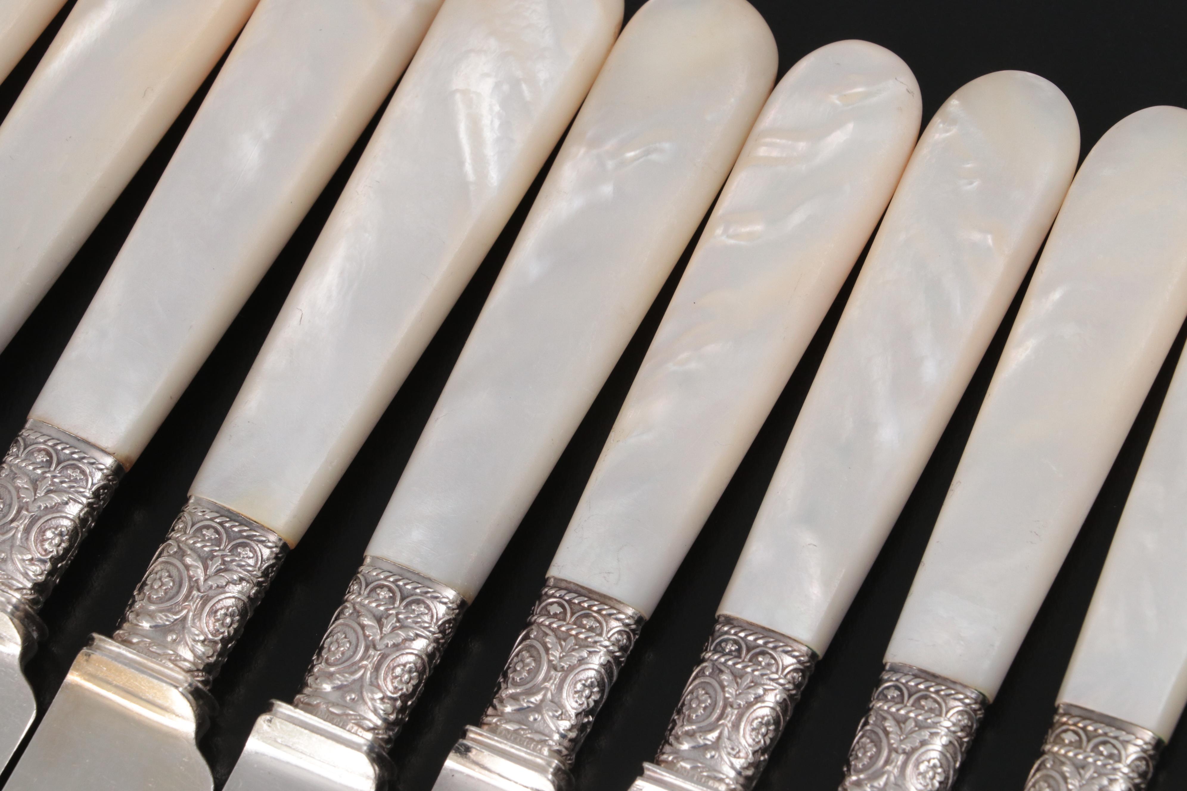 1834 J. Russell & Co. Mother of Pearl Handled Knives