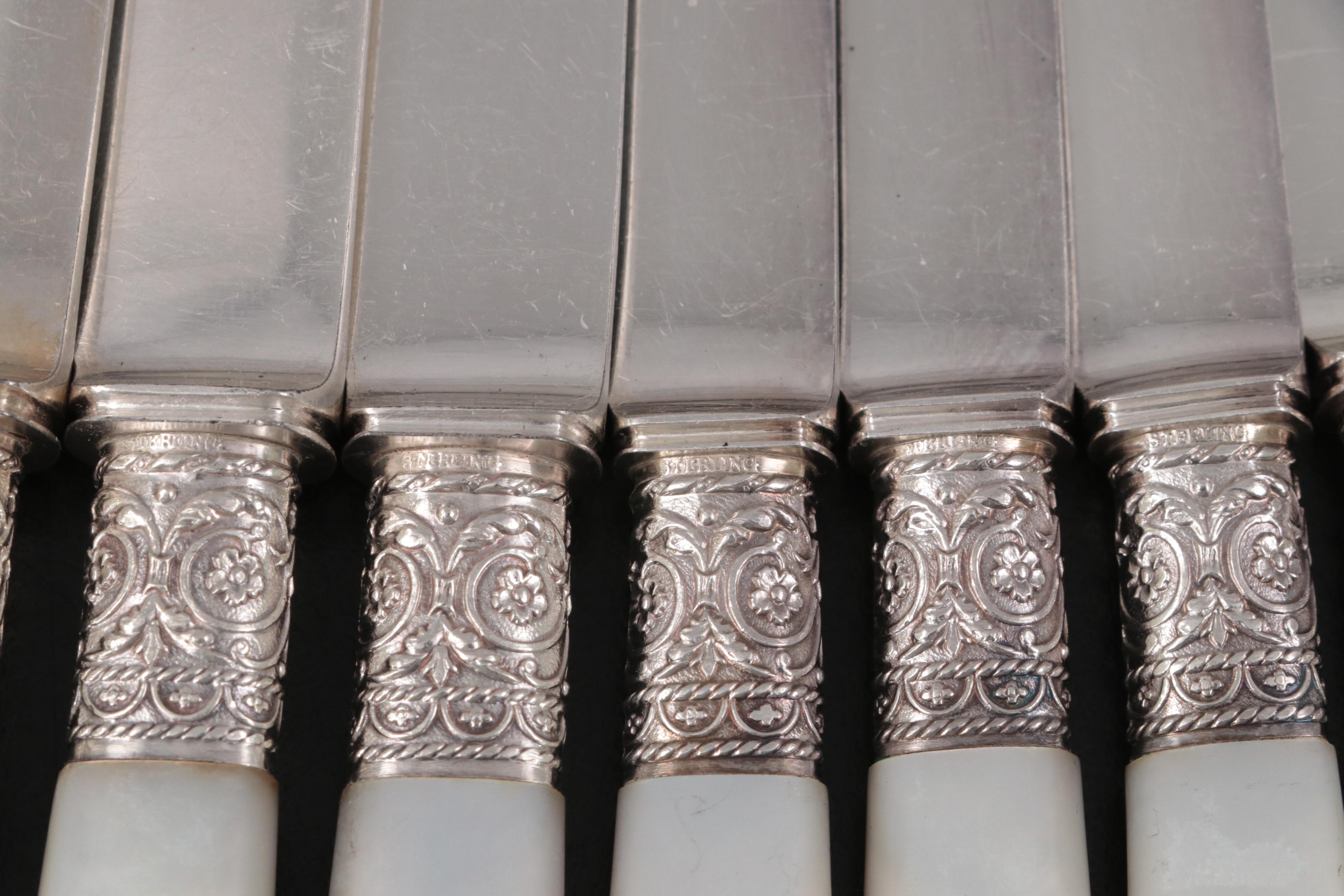 1834 J. Russell & Co. Mother of Pearl Handled Knives