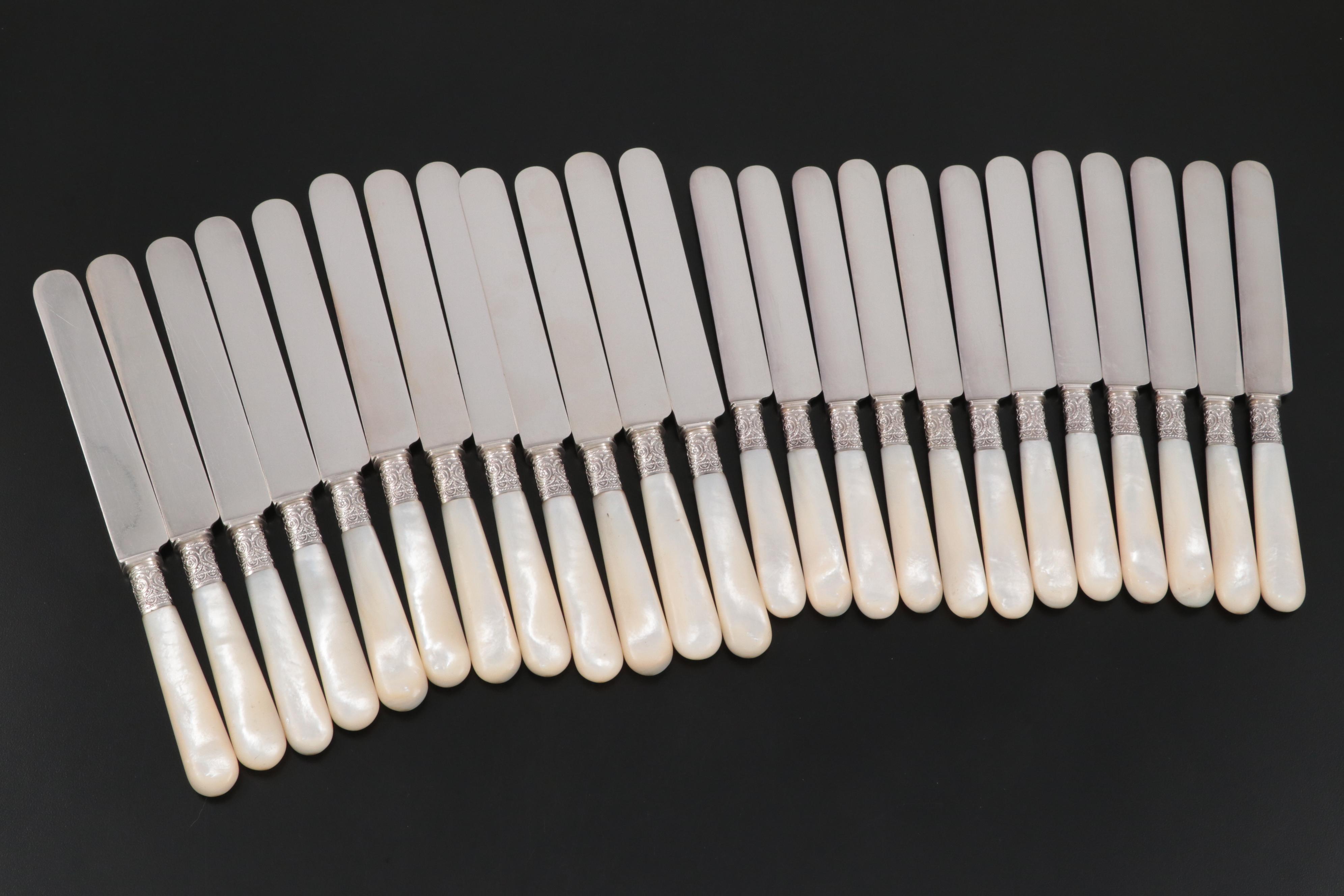 1834 J. Russell & Co. Mother of Pearl Handled Knives