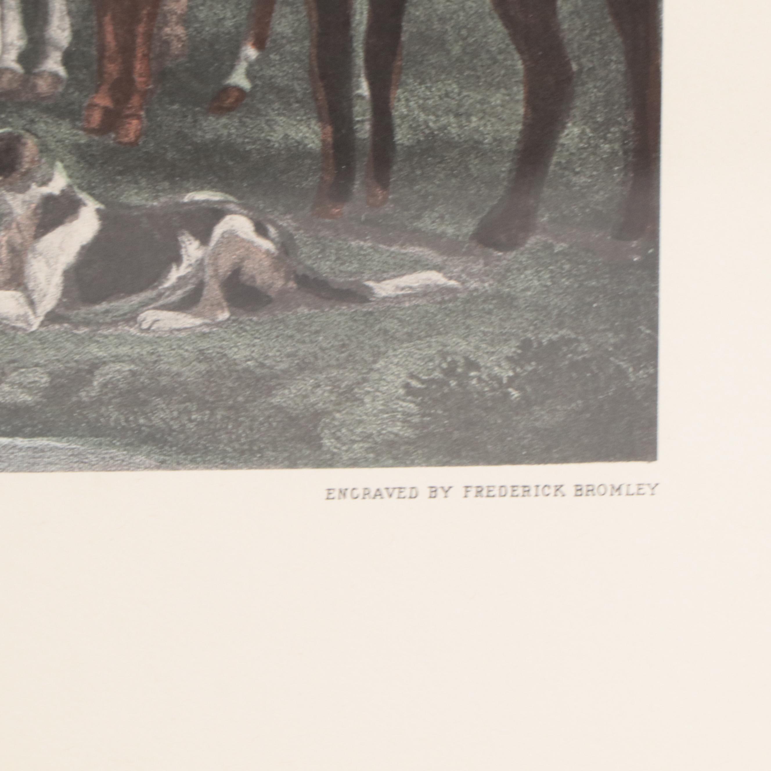 Hand-Colored Halftone After Sir Francis Grant of a Hunt Scene