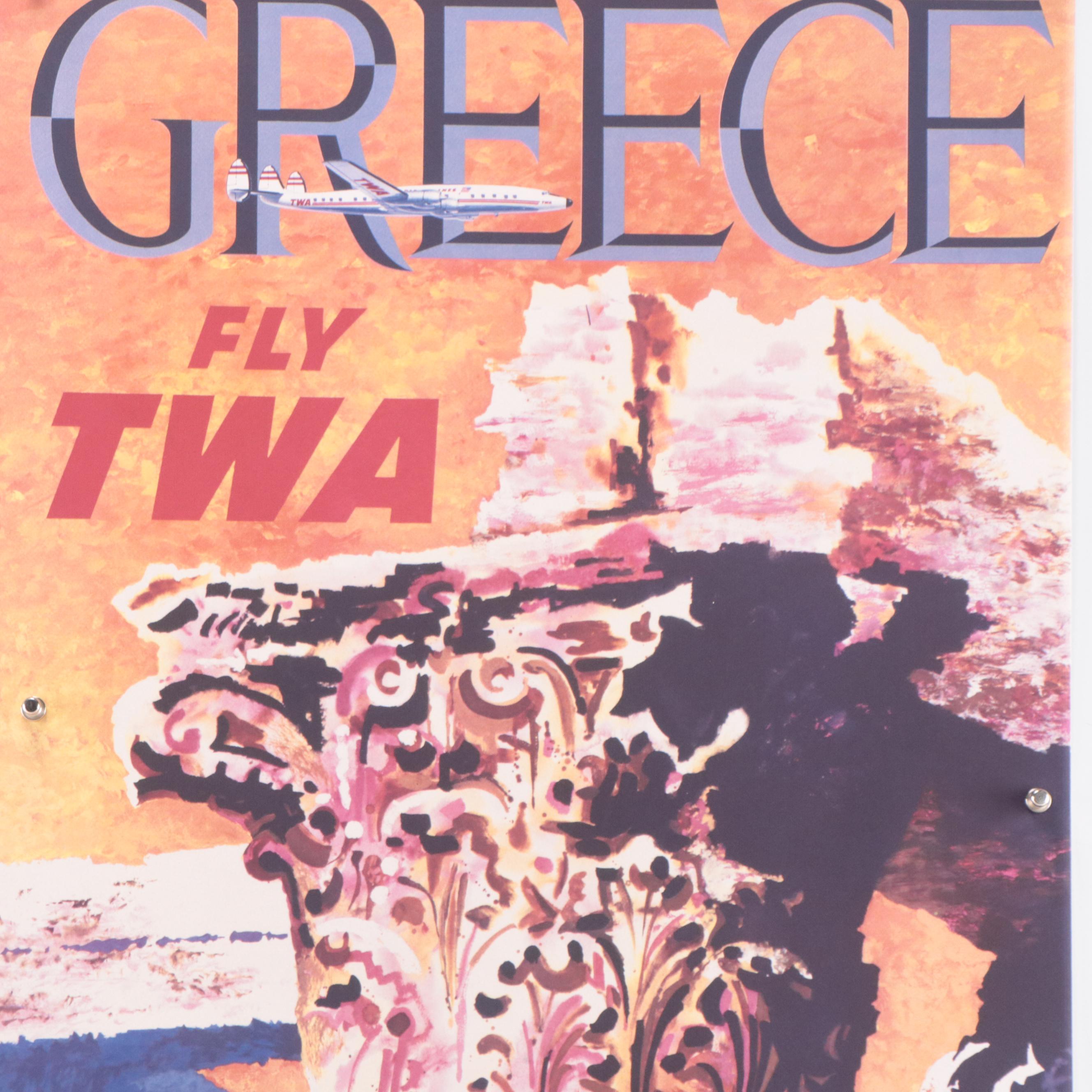 Giclée After TWA Travel Poster "Greece"