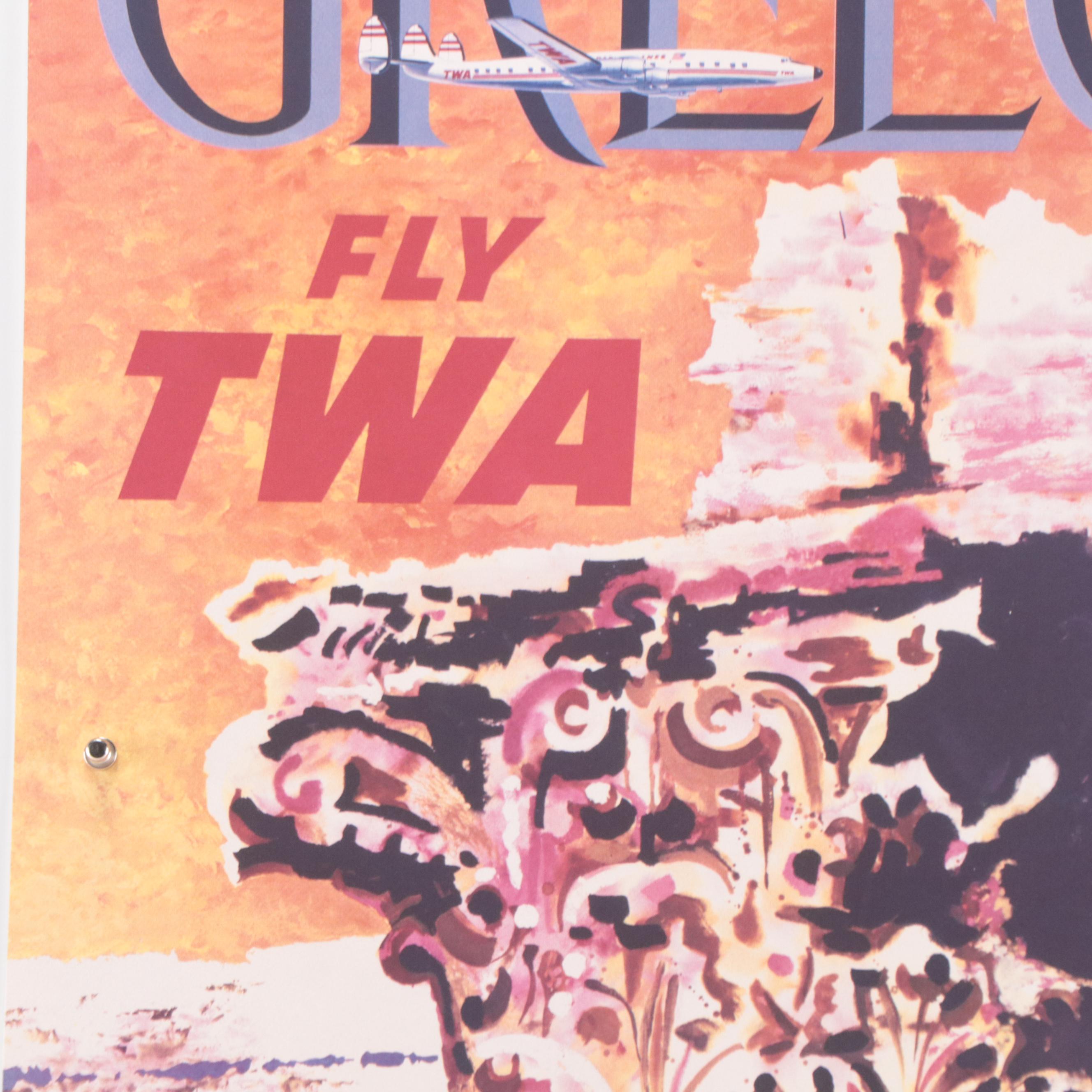 Giclée After TWA Travel Poster "Greece"