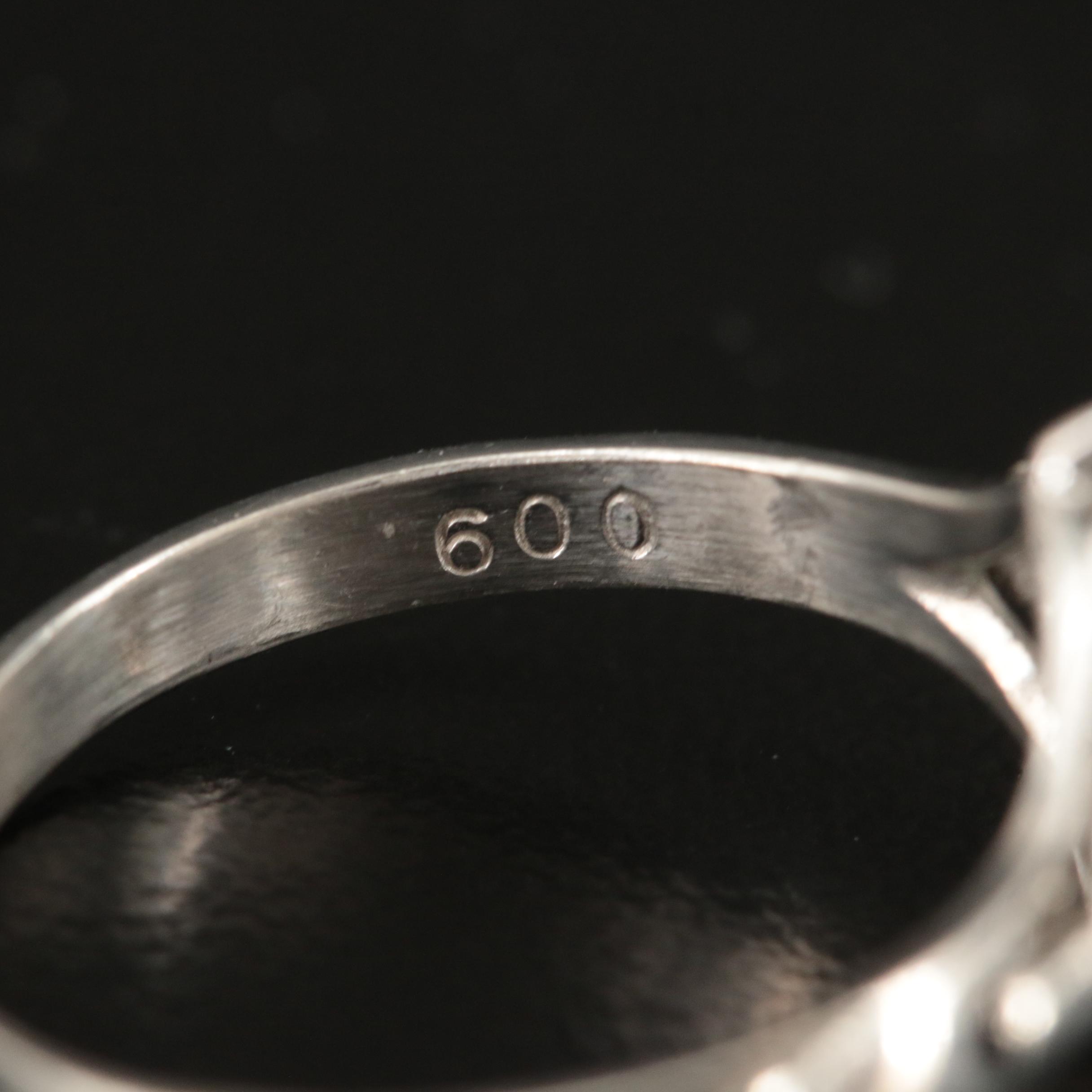 Platinum 1.77 CT Sapphire and Diamond Ring