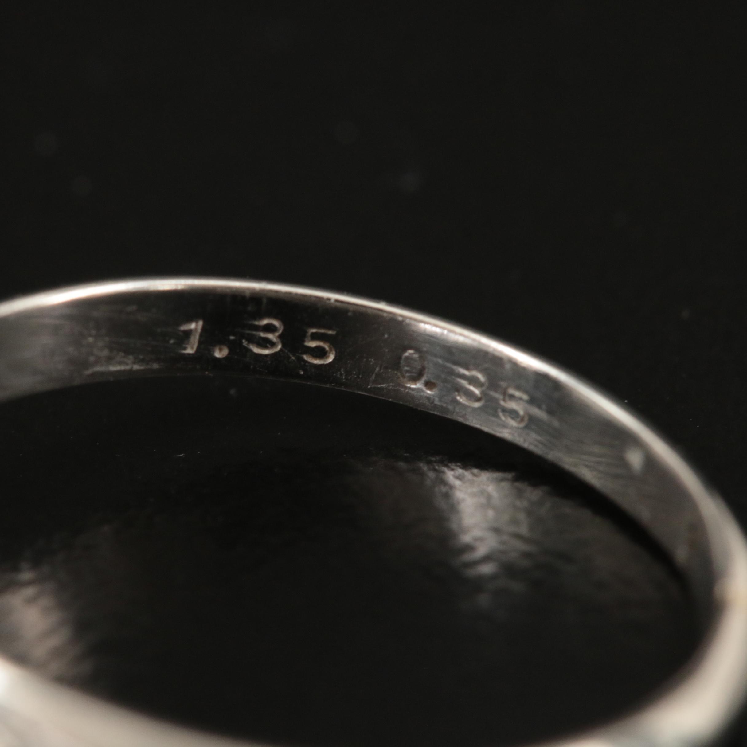 Platinum 1.35 CT Sapphire and Diamond Ring