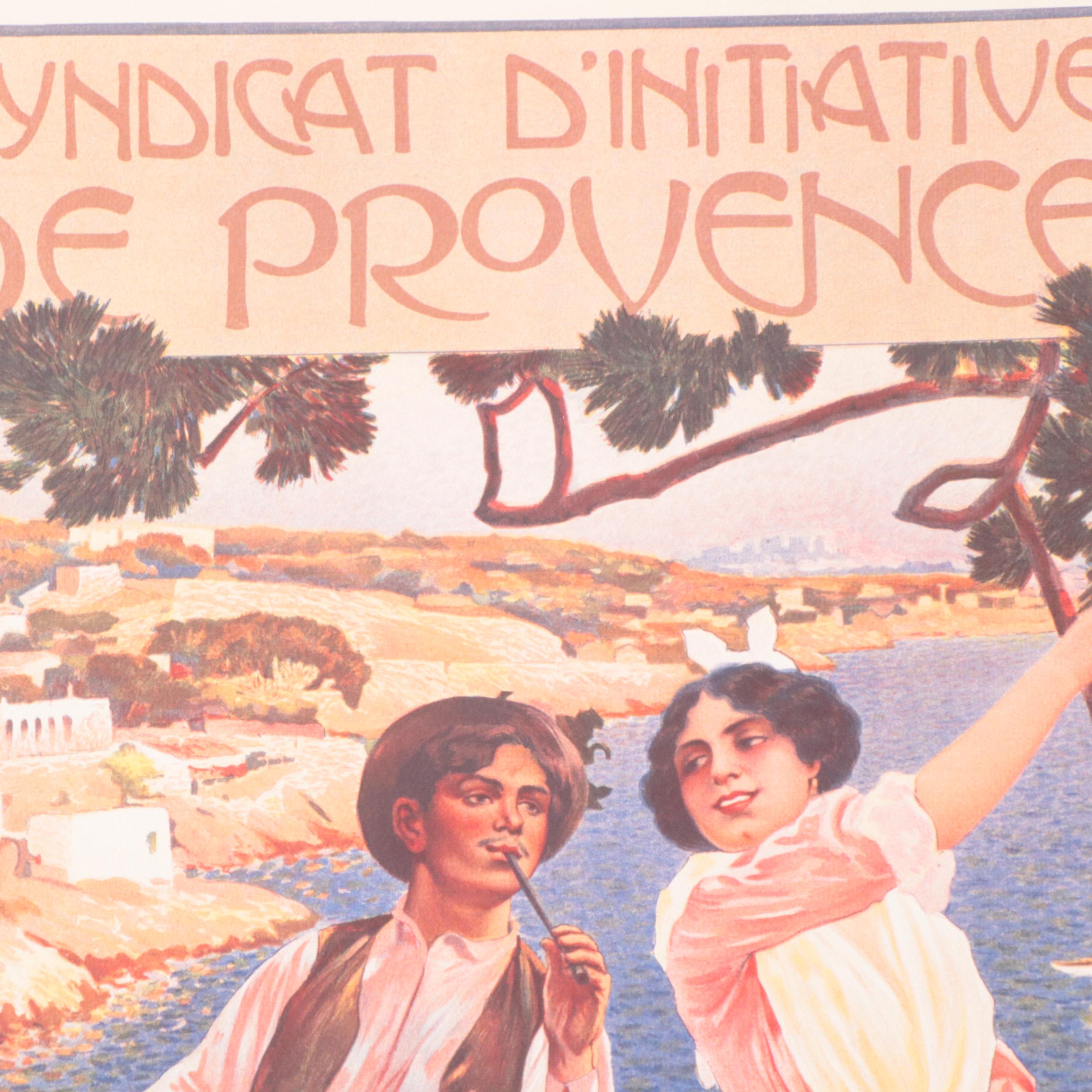 Giclée Travel Poster After David Dellepiane "Syndicat d'Initiative de Provence"