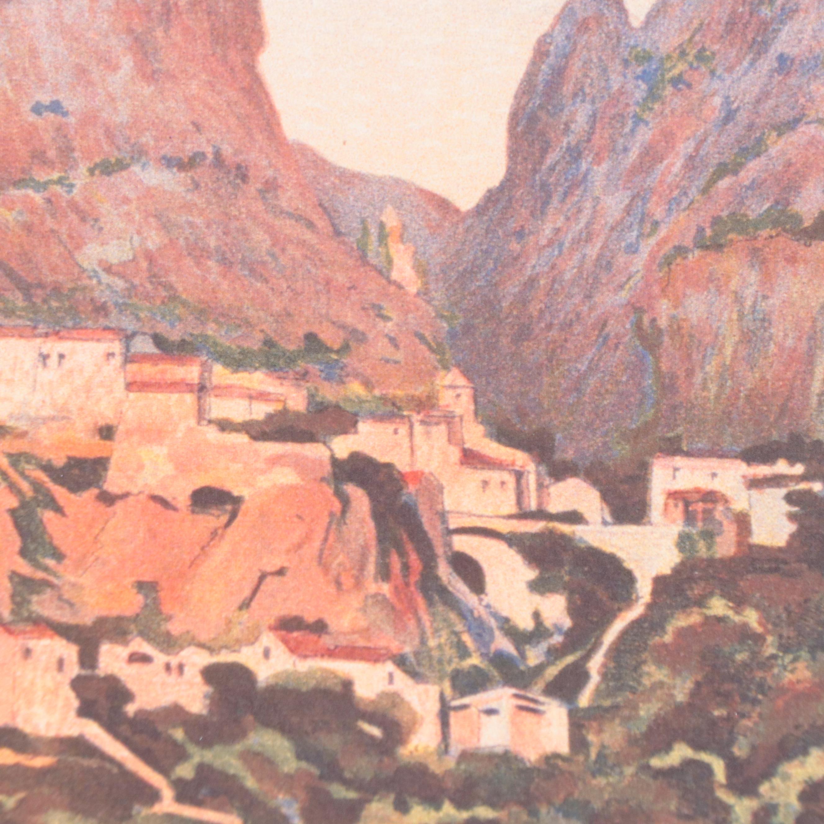 Giclée Travel Poster After David Dellepiane "Syndicat d'Initiative de Provence"