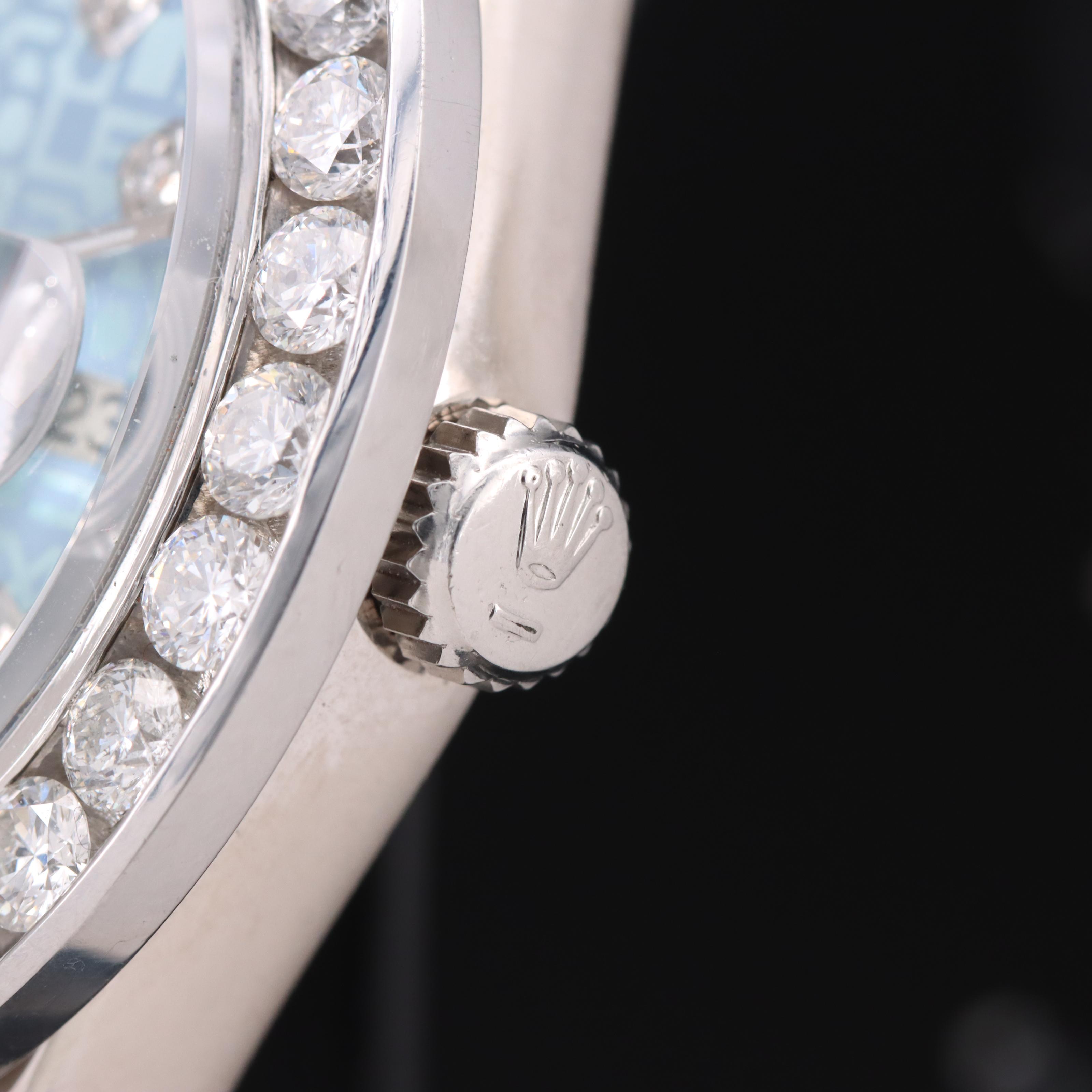 Rolex Day-Date 18K 12.50 CTW Diamond Watch