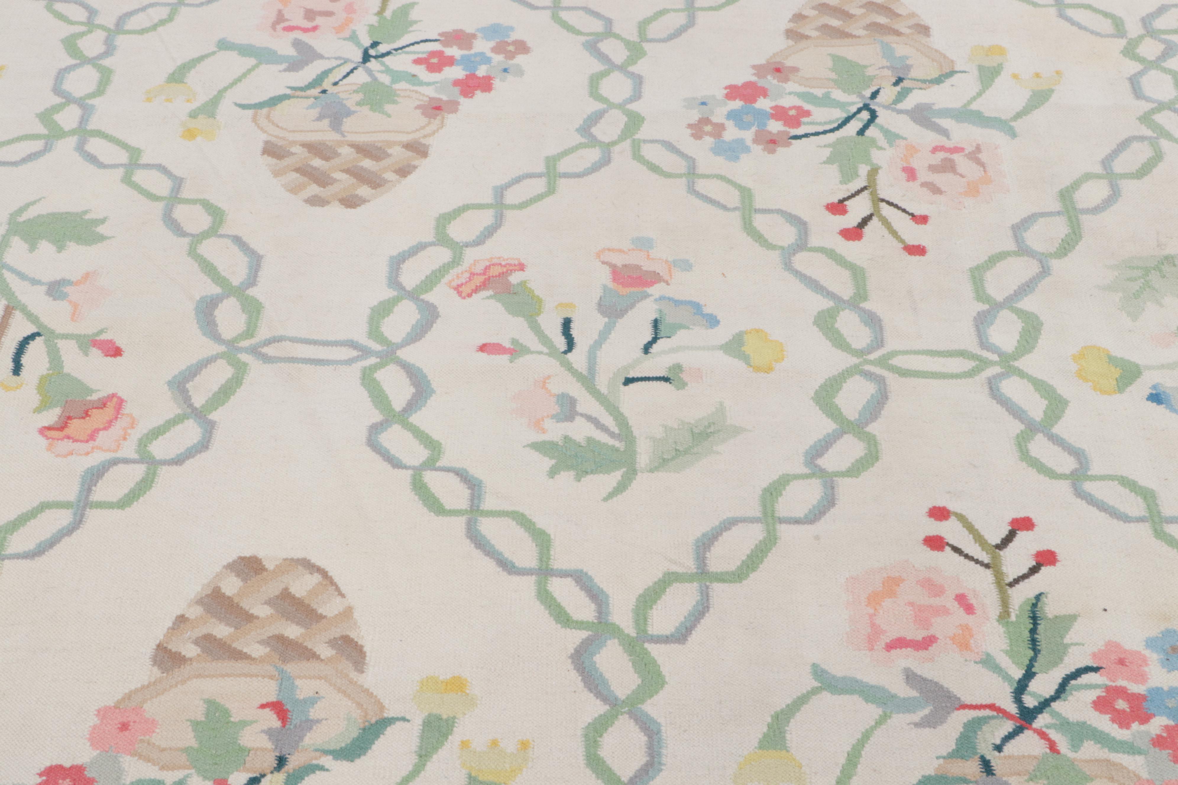 14'1 x 18'11 Handwoven Flatweave Bessarabian Kilim Room Sized Rug