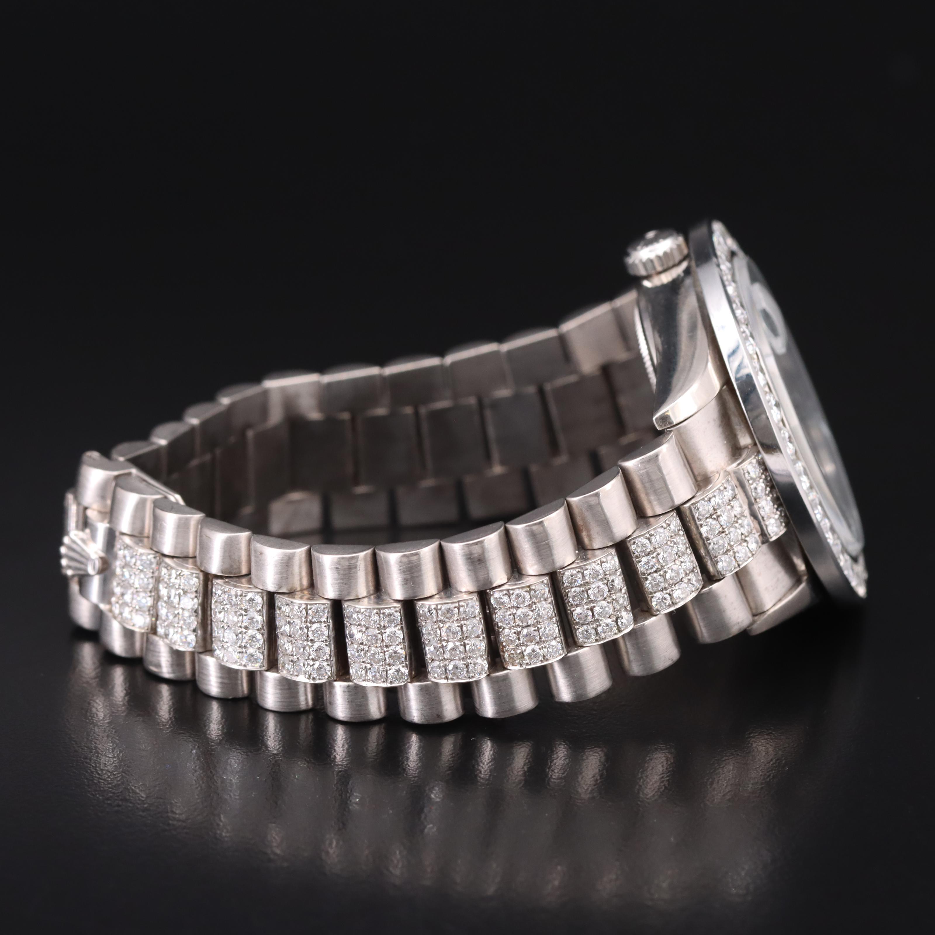 Rolex Day-Date 18K 12.50 CTW Diamond Watch