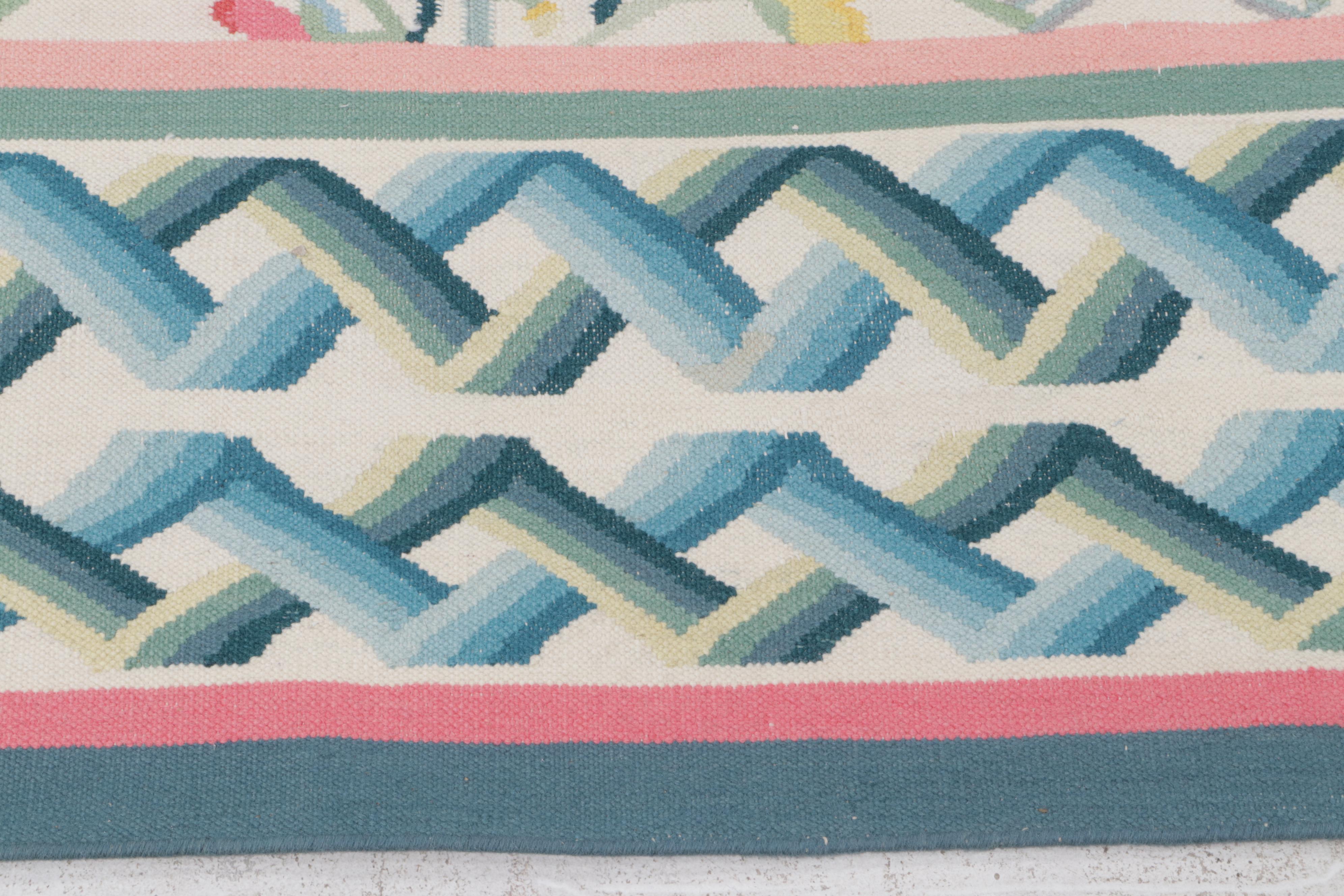 14'1 x 18'11 Handwoven Flatweave Bessarabian Kilim Room Sized Rug