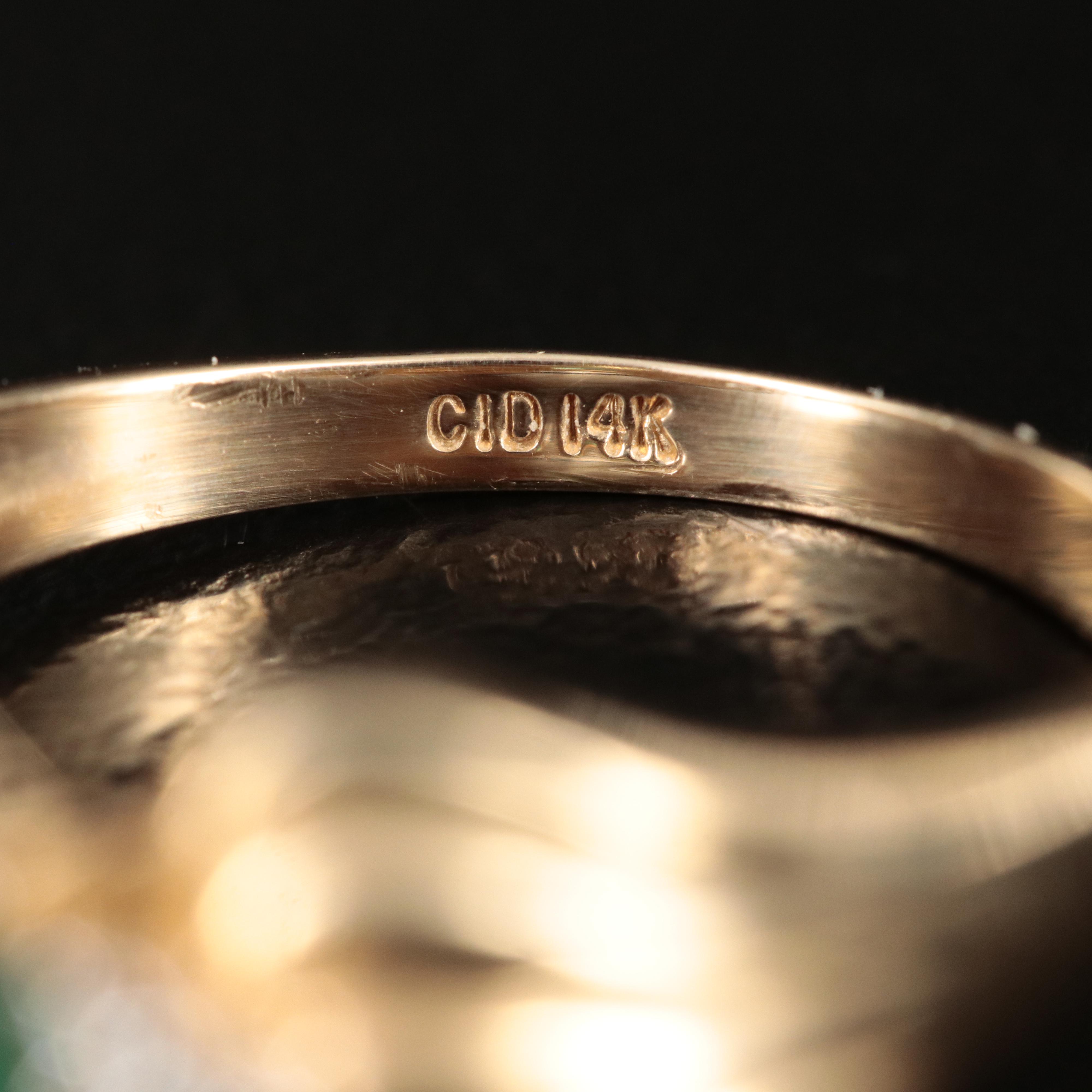 14K Emerald and Diamond Ring