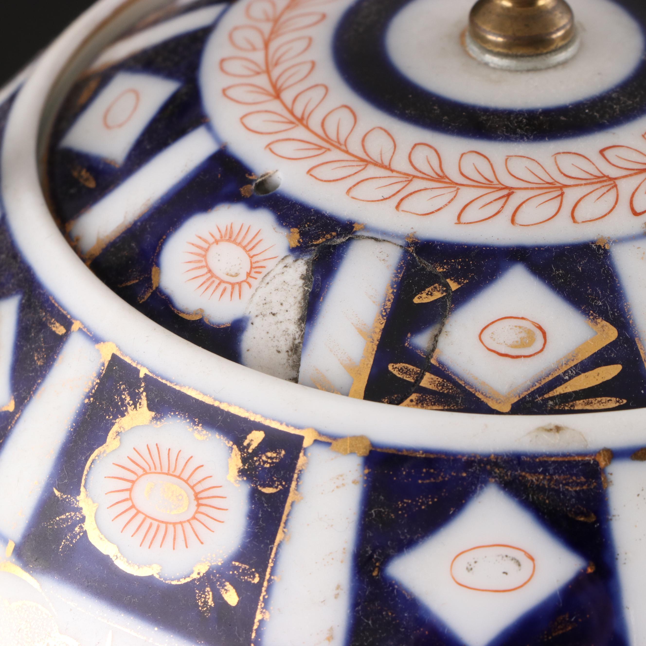 Franziska Hirsch Dresden Porcelain Imari Style Teapot and Stand, Late 19th C.