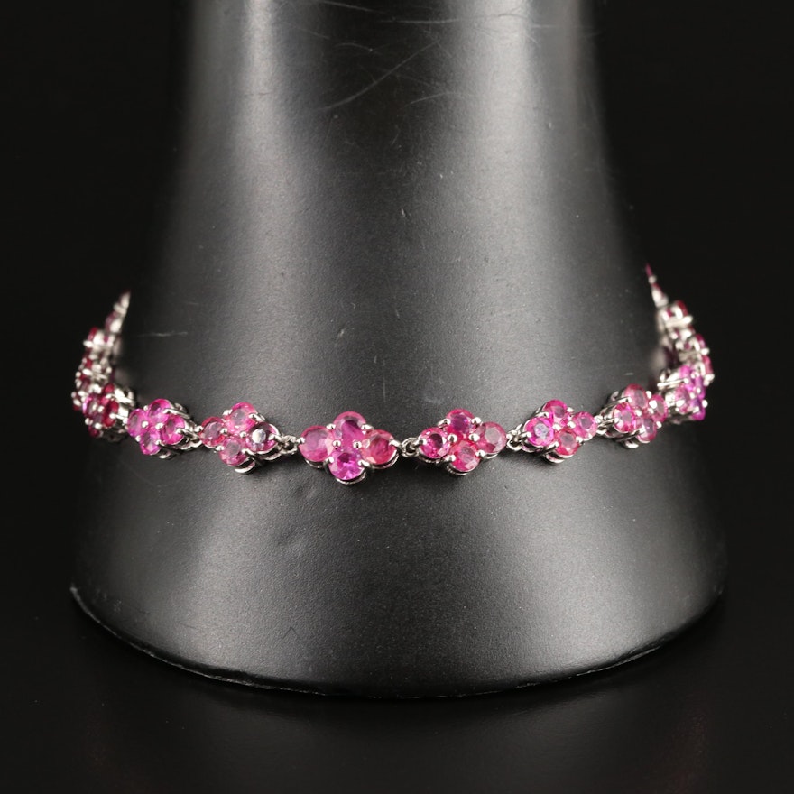 Platinum Ruby Bracelet