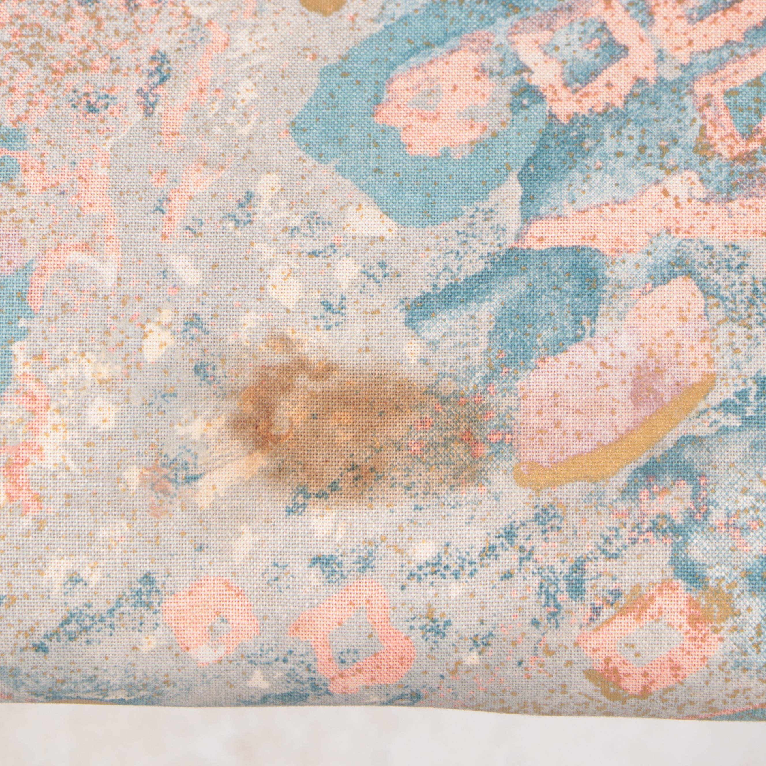 Seven-Piece Post Modern Green Powder-Coated Metal and Glass Top Dining Set