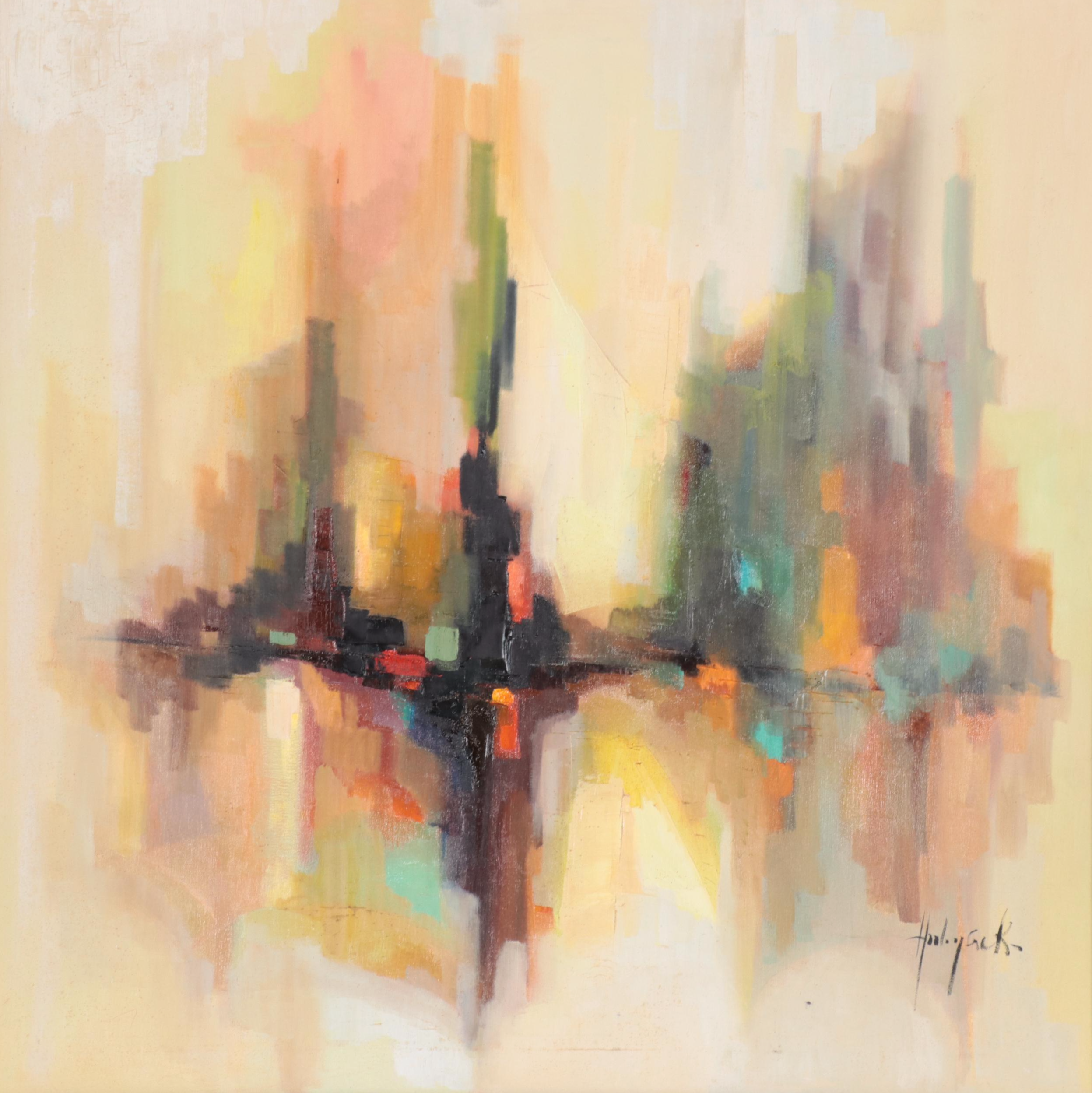 Abstract Expressionist Style Oil Painting