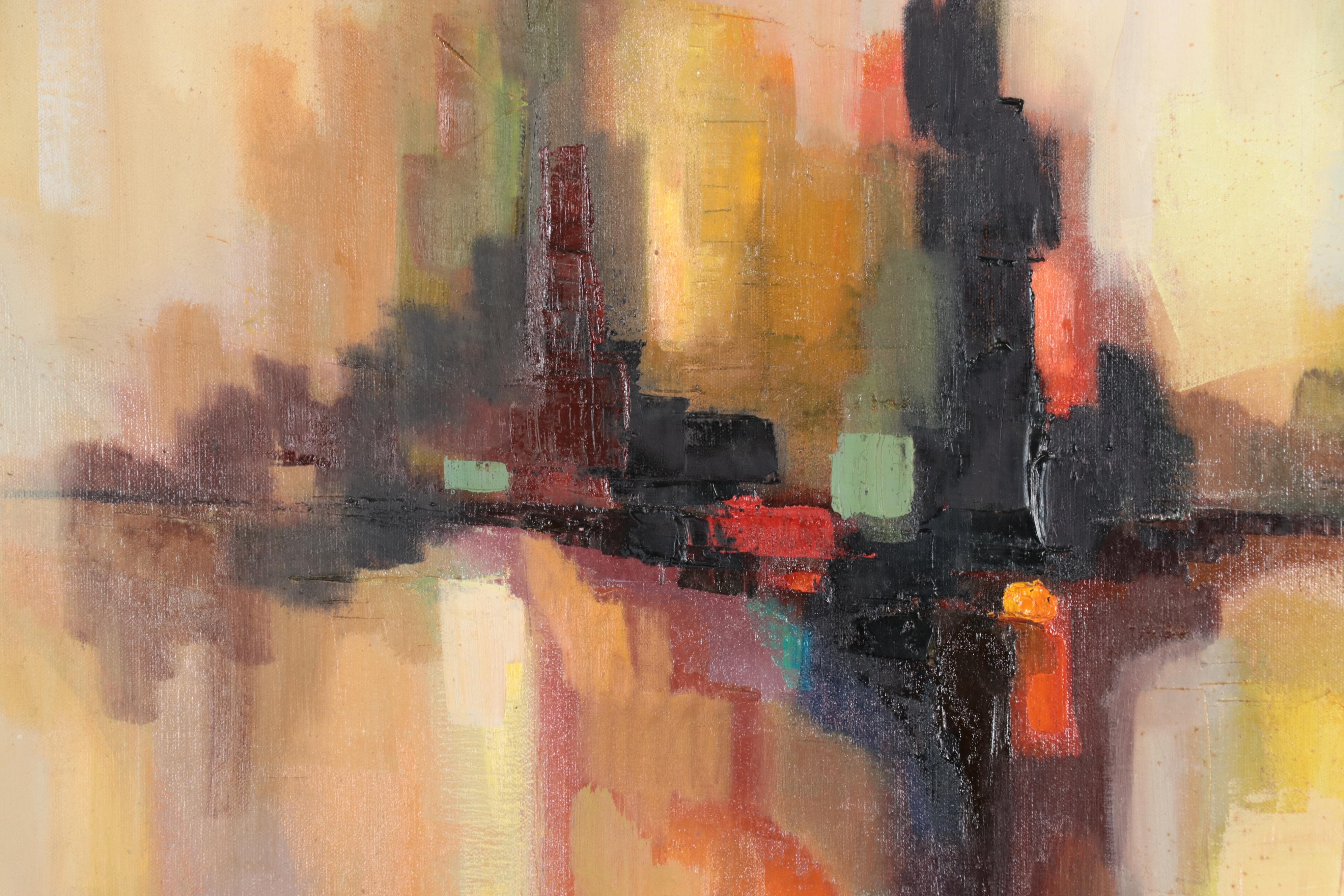 Abstract Expressionist Style Oil Painting