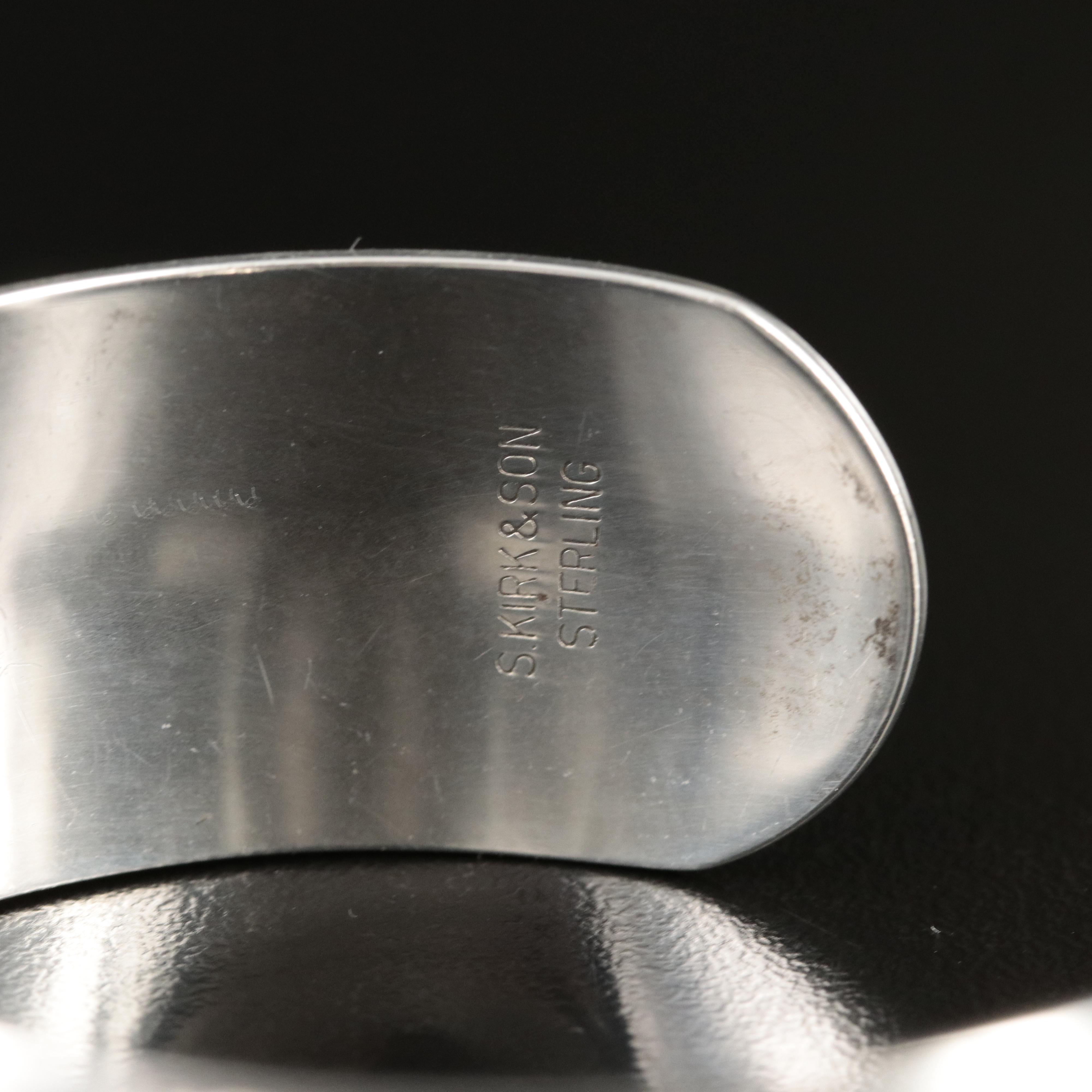 S Kirk & Son Sterling Floral Cuff