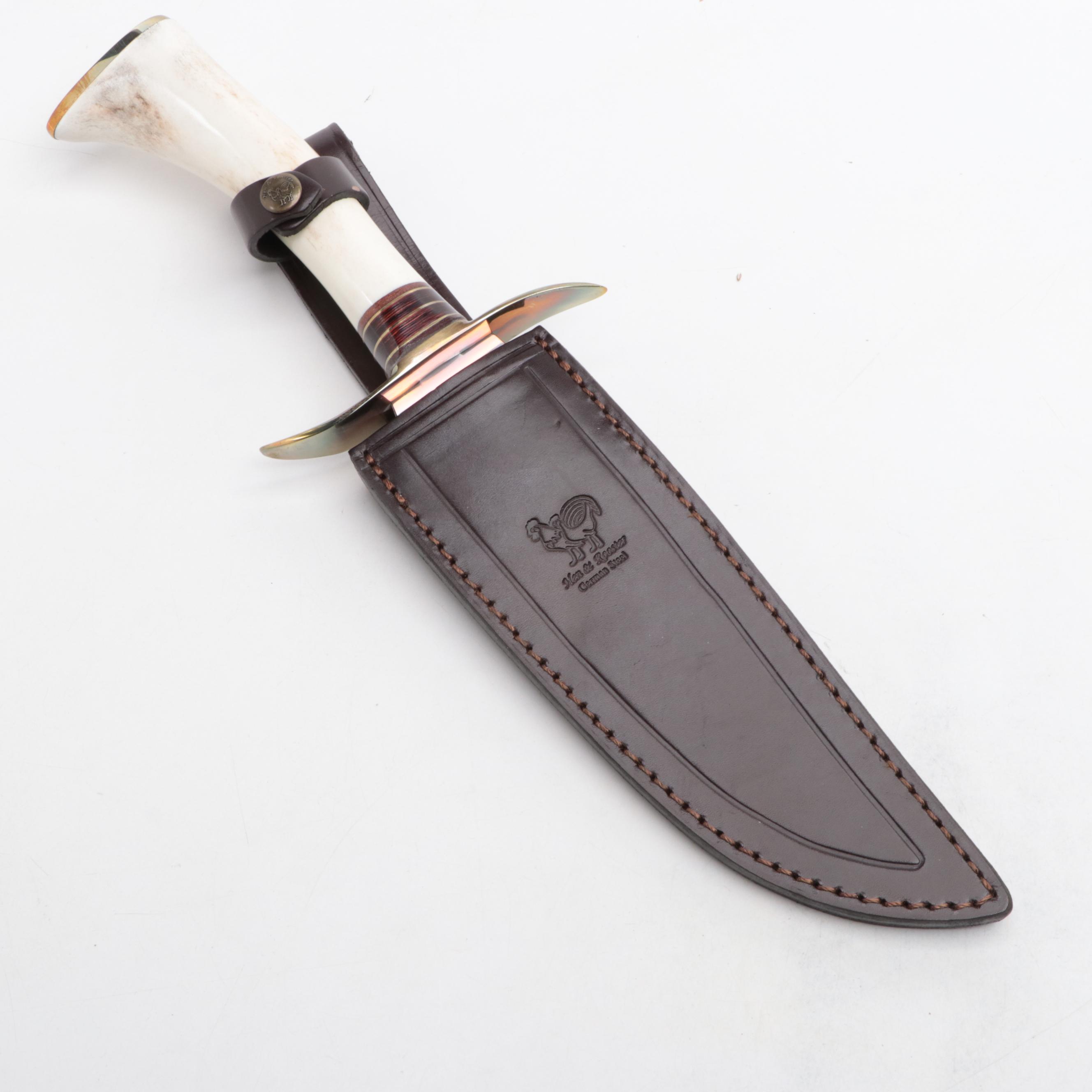Hen & Rooster German Stainless Steel and Bone-Handled Fixed Blade Knife