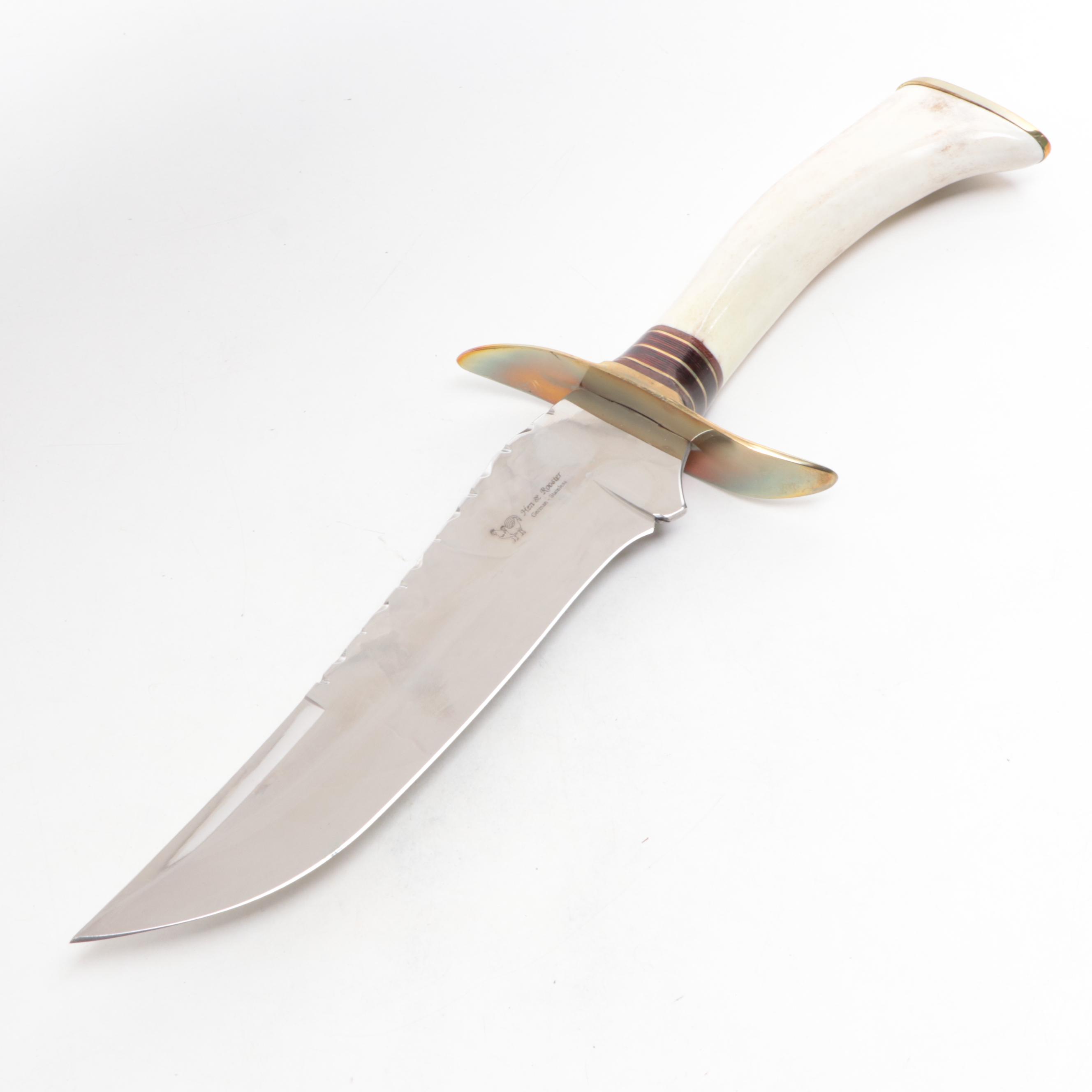 Hen & Rooster German Stainless Steel and Bone-Handled Fixed Blade Knife