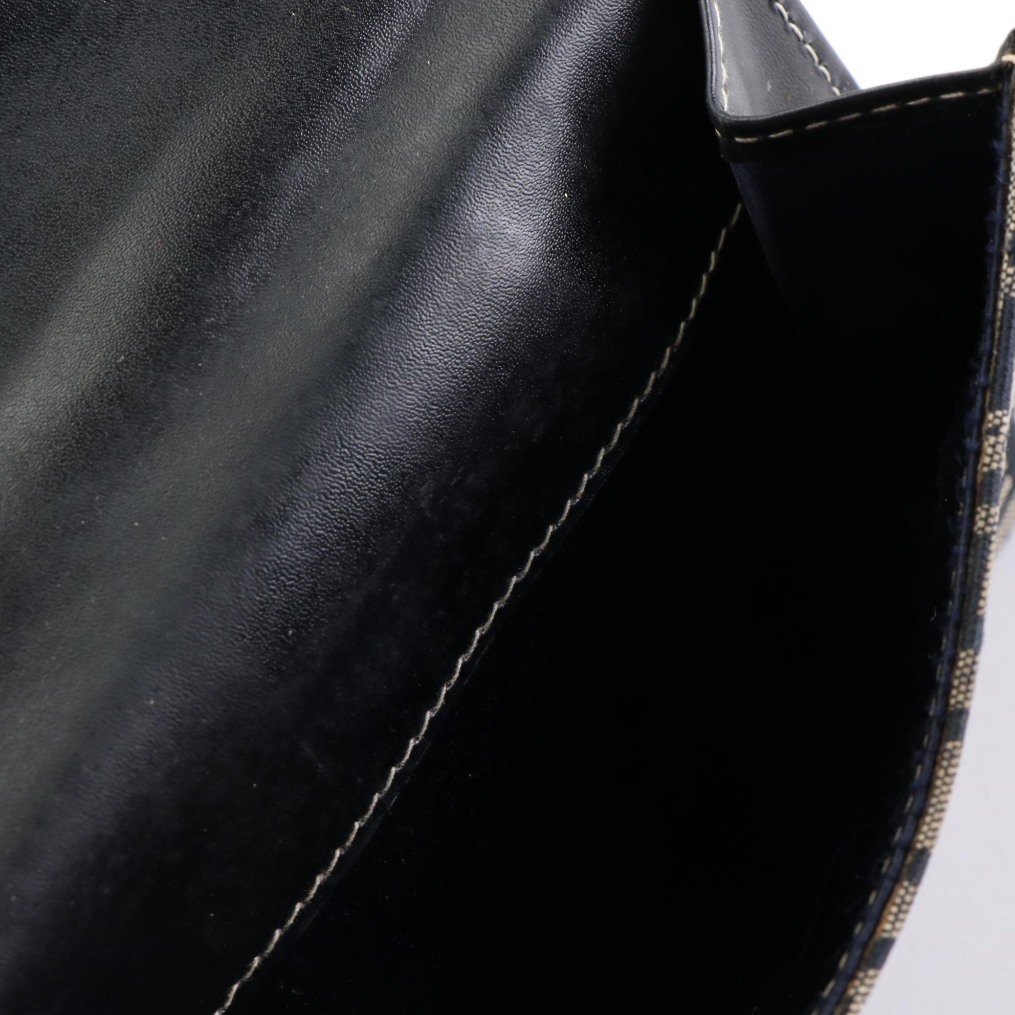 Fendi Folding Wallet in Black Zucca Canvas and Leather