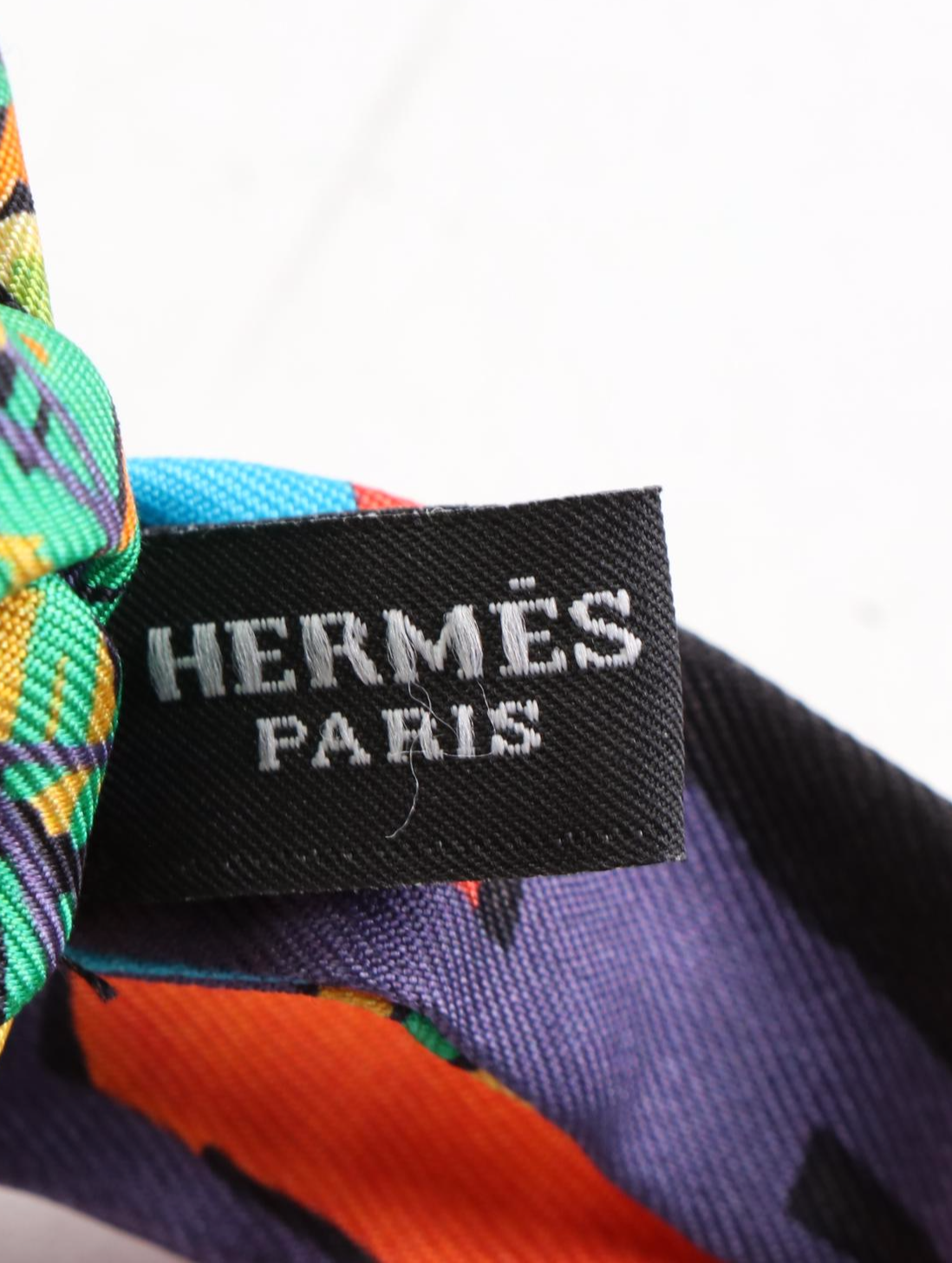 Hermès Children's Bow Tie in Printed Silk Twill