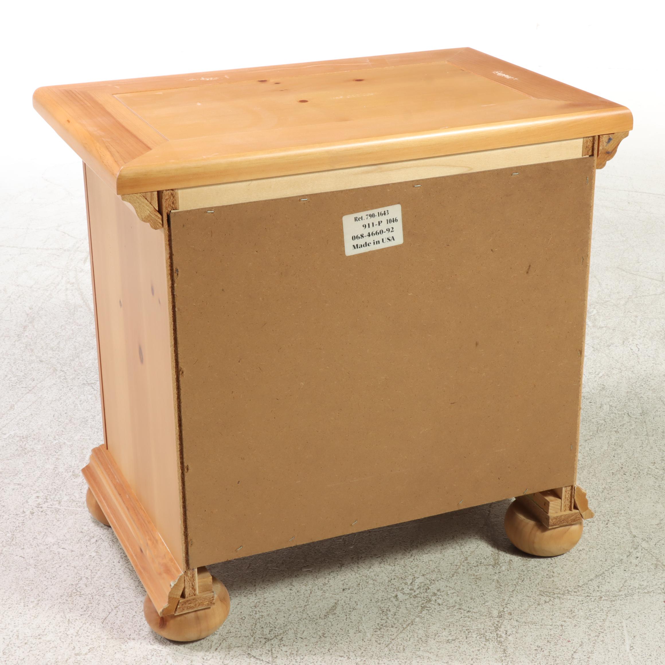 Pair of Broyhill "Fontana" Pine Two-Drawer Nightstands