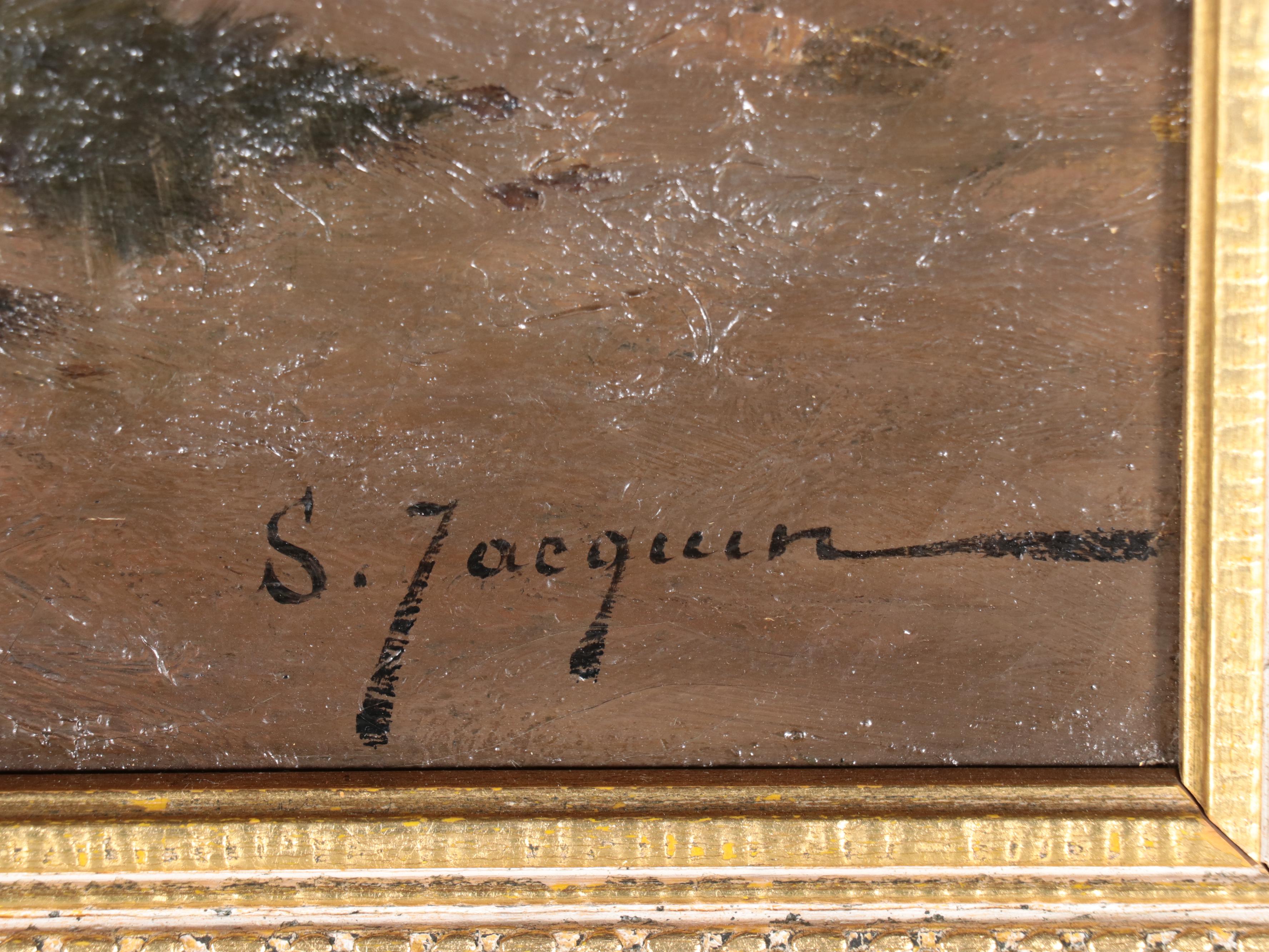 Oil Painting of Pastoral Landscape With Sheep