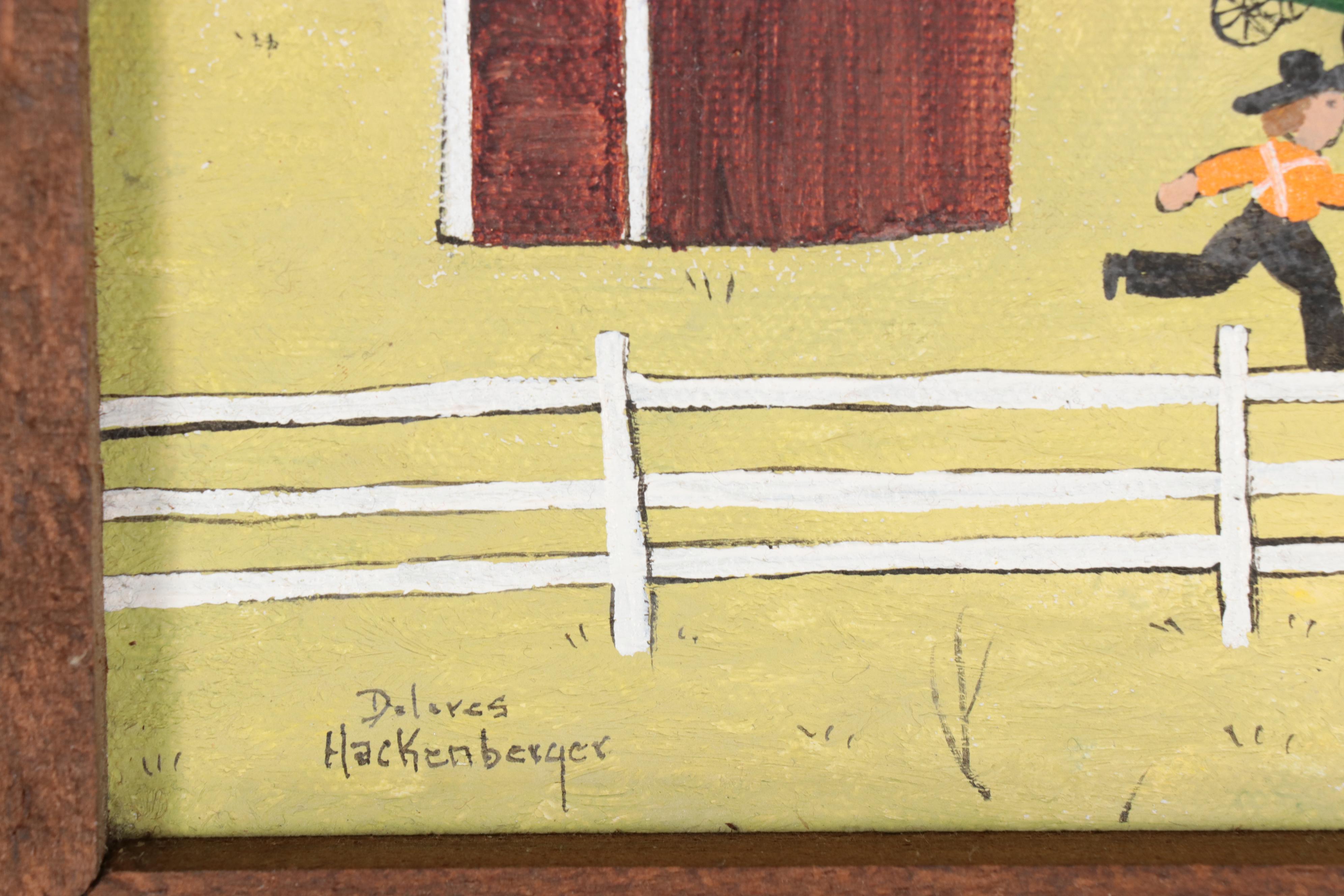 Dolores Hackenberger Folk Art Acrylic Painting "Dutch Country Autumn"