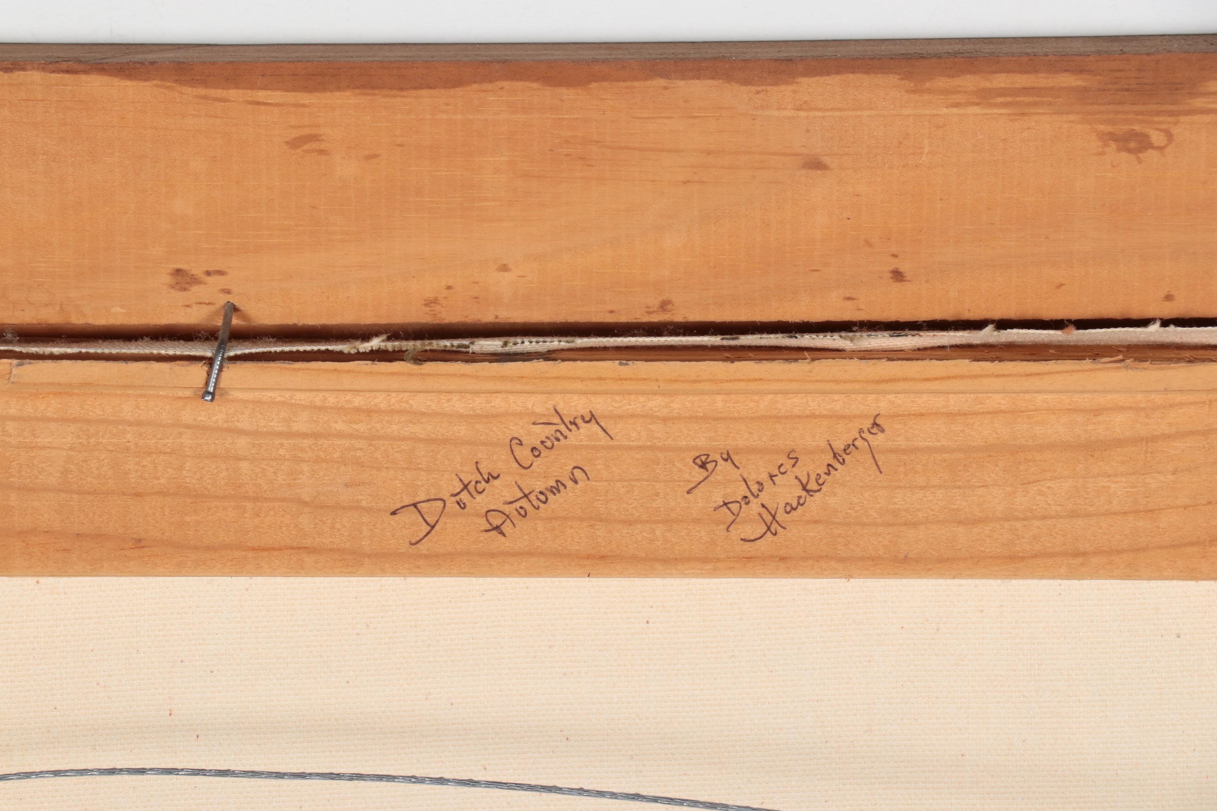 Dolores Hackenberger Folk Art Acrylic Painting "Dutch Country Autumn"