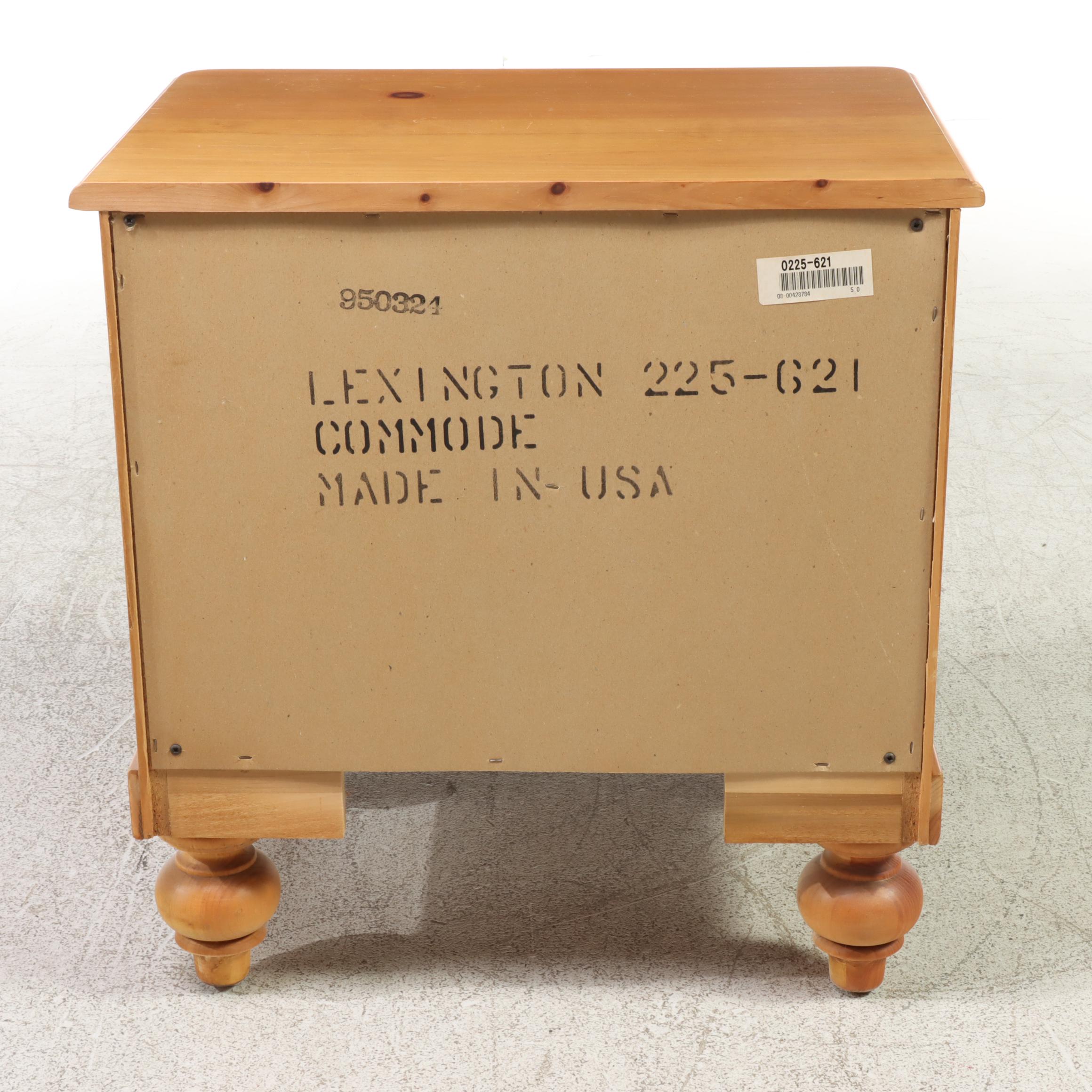 Lexington Furniture French Provincial Style Pine Two-Drawer Bedside Commode