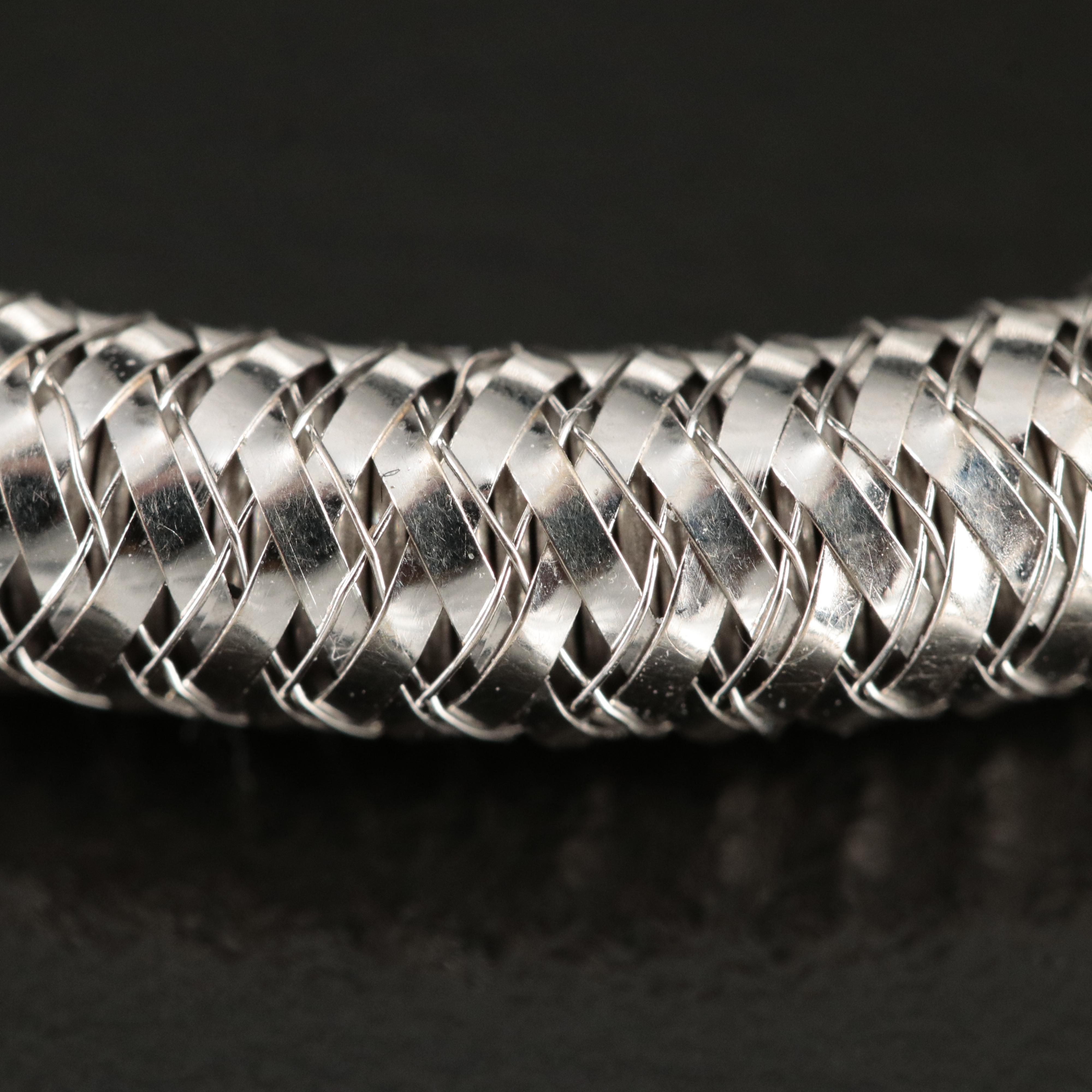 Italian Roberto Coin "Primavera" 18K 0.23 CTW Diamond Mesh Bangle