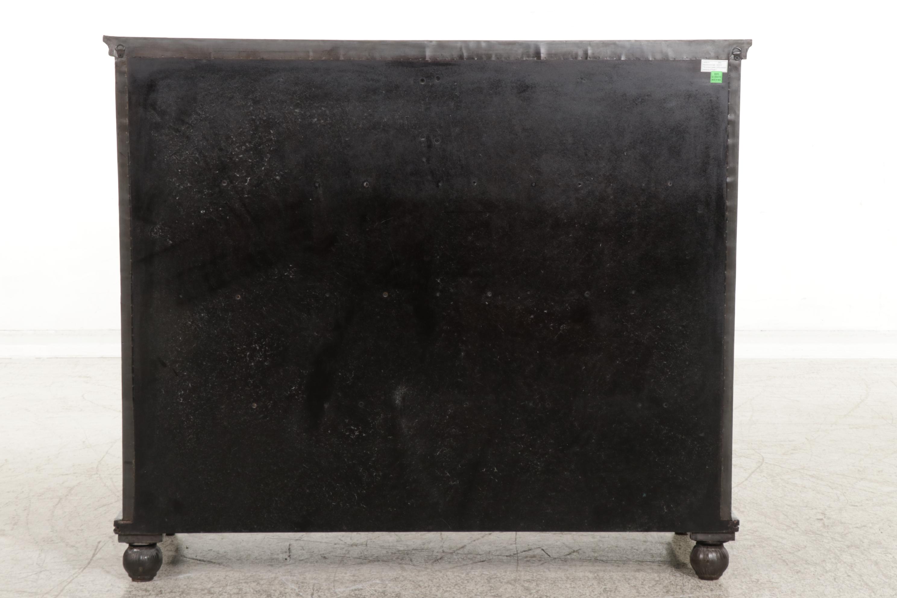 Metal Sheathed Wood Chest of Drawers, 21st Century