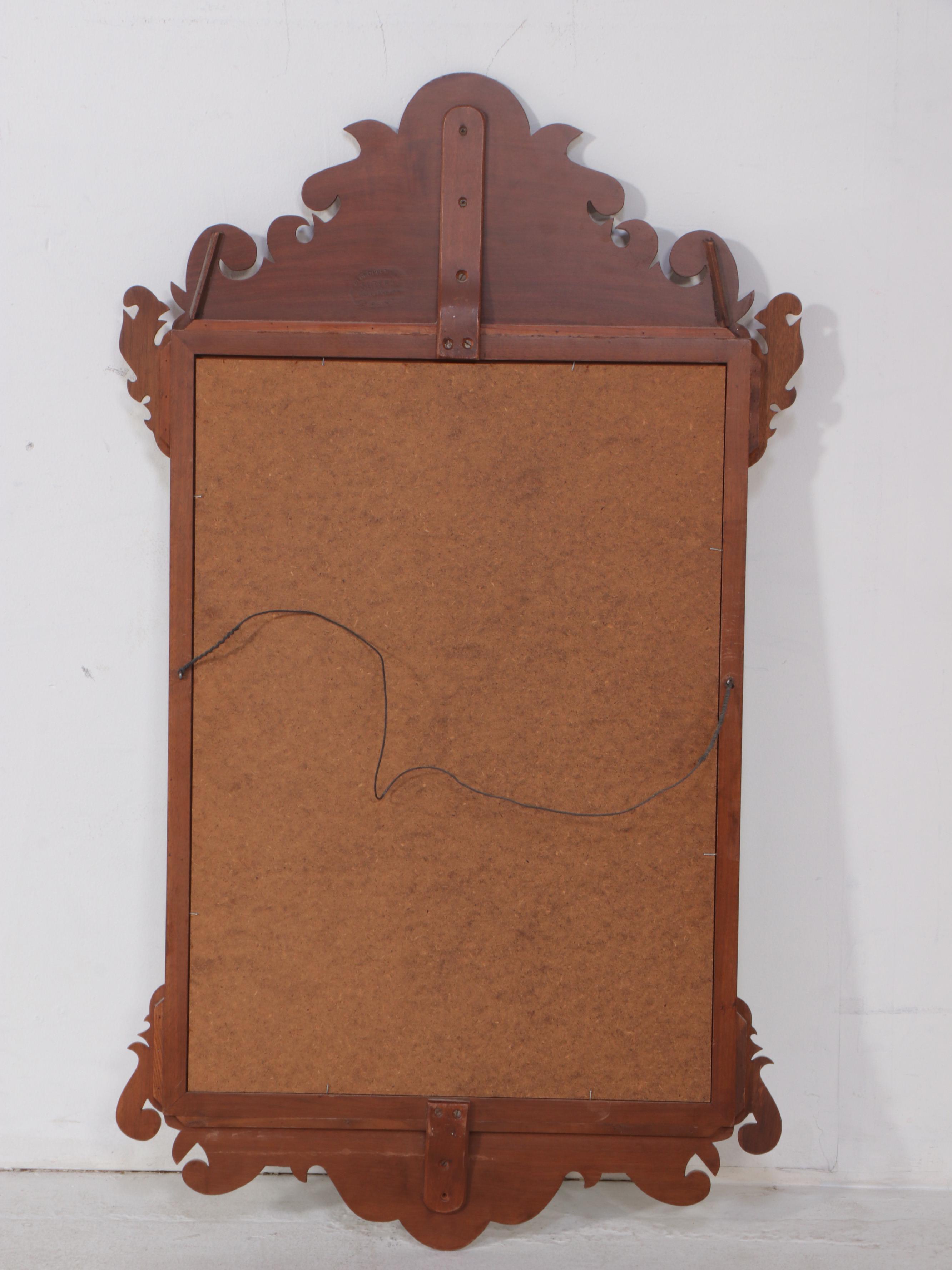 Chippendale Style Wooden Mirror, Early to Mid-20th Century