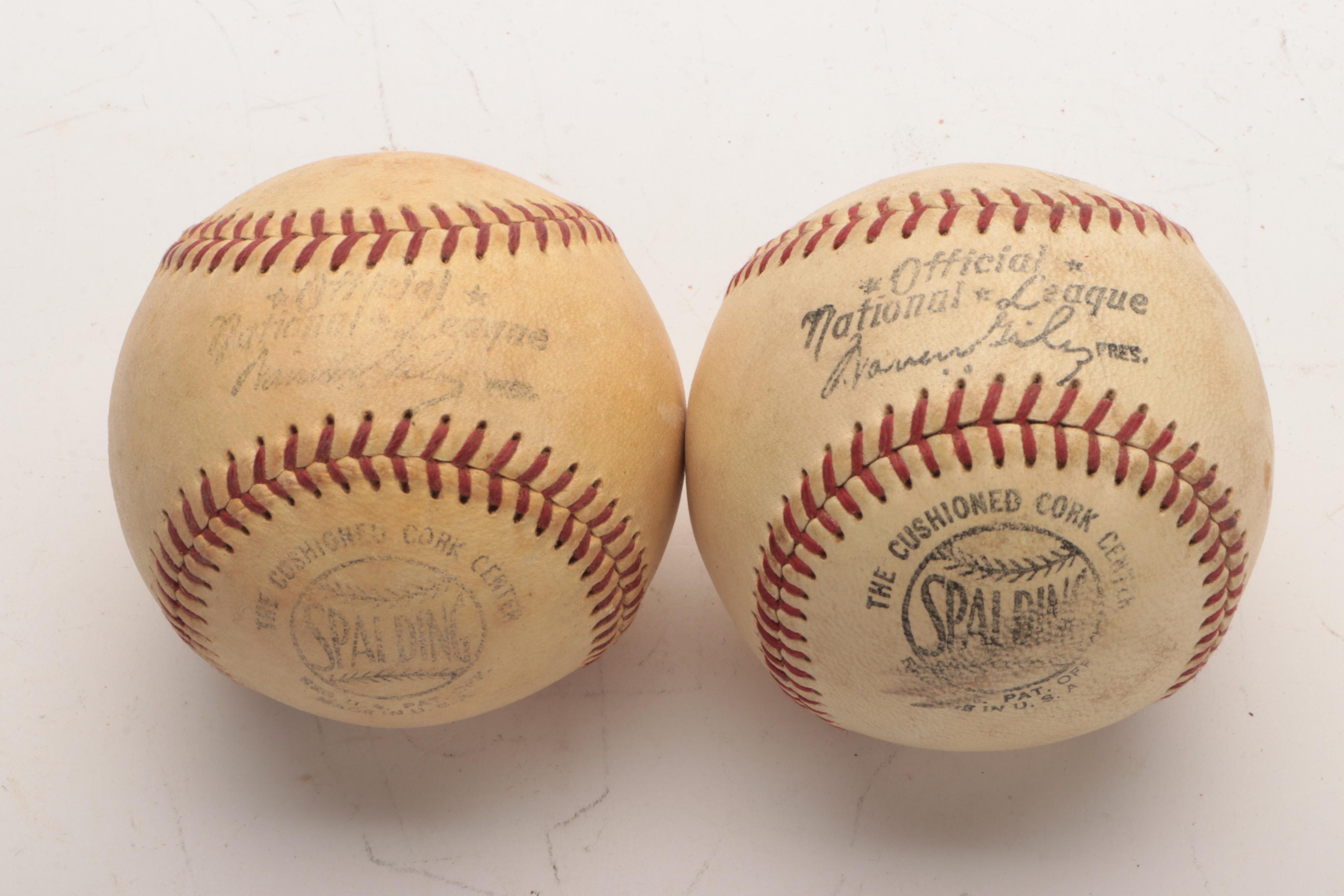 1958 Topps Baseball Cards and Spalding "Warren Giles" National League Baseballs