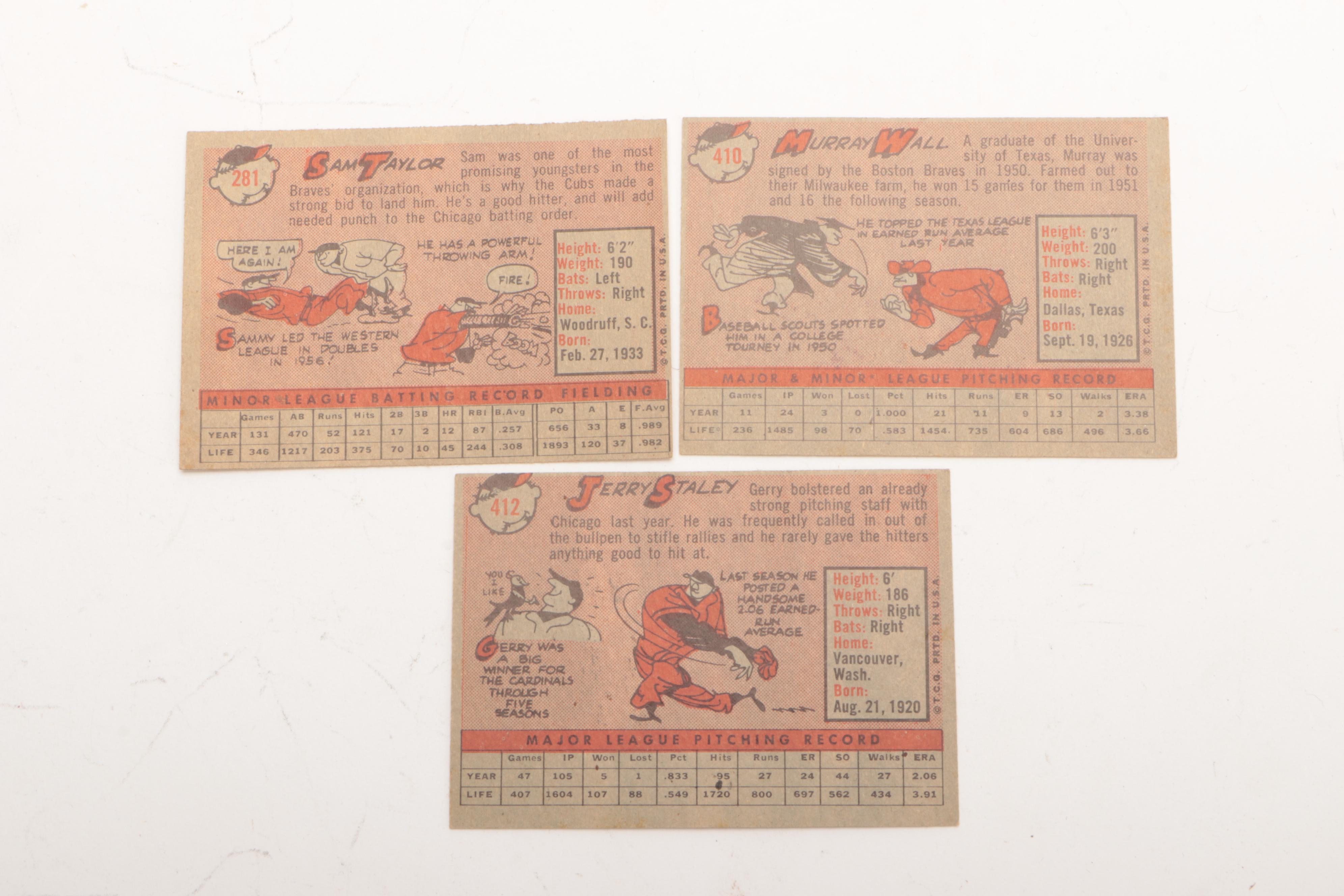 1958 Topps Baseball Cards and Spalding "Warren Giles" National League Baseballs