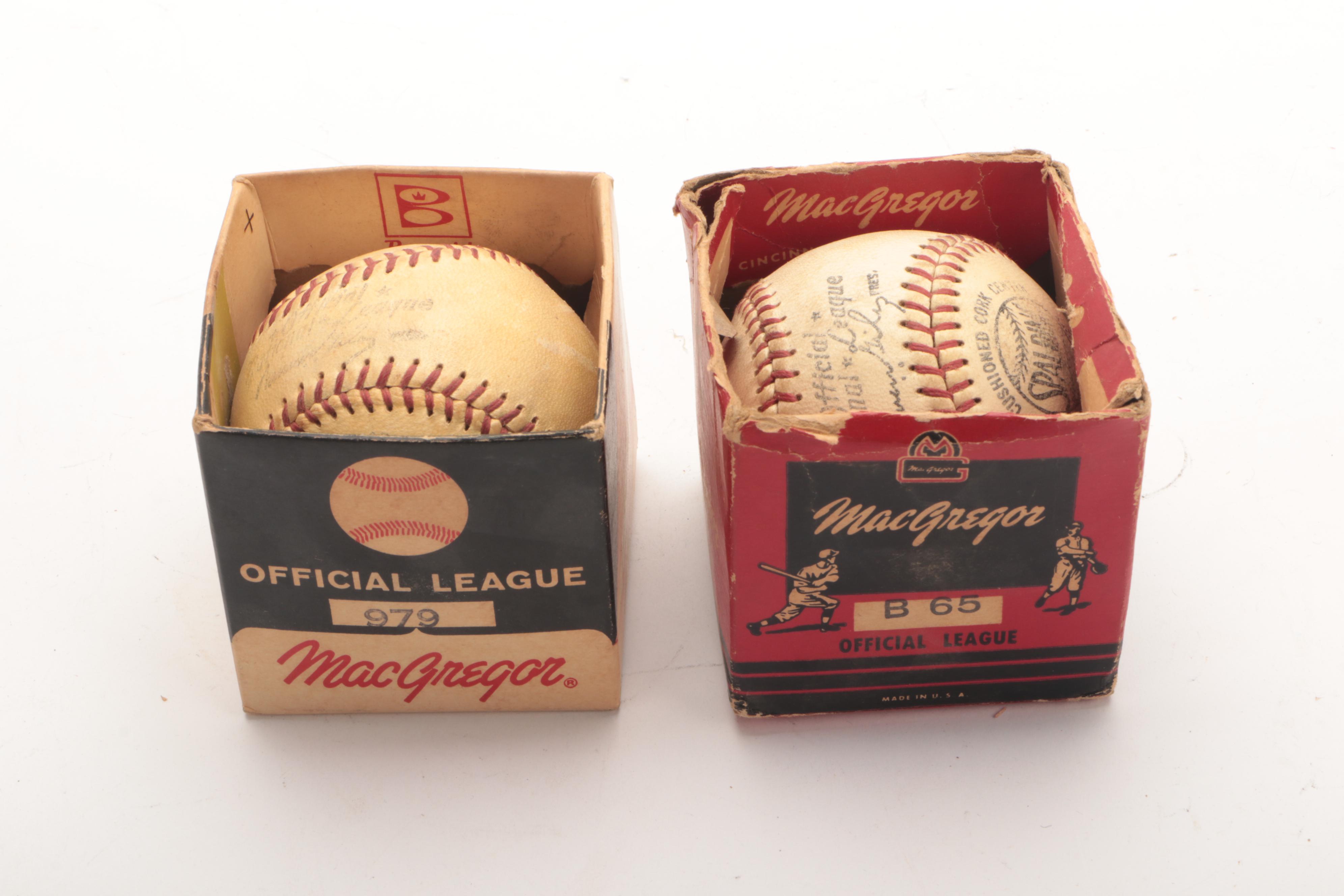 1958 Topps Baseball Cards and Spalding "Warren Giles" National League Baseballs