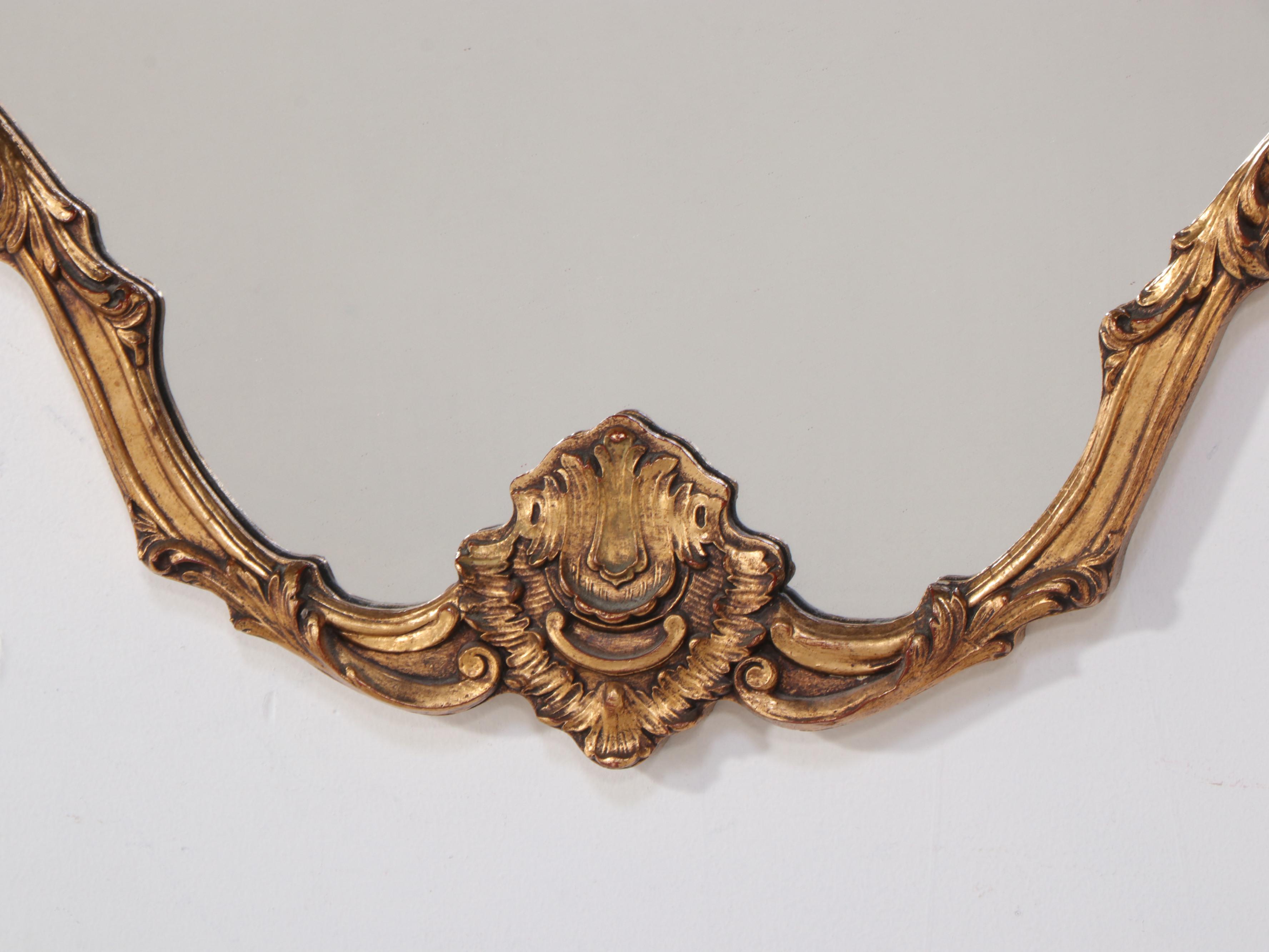 H. Lieber Company Baroque Style Gilt Composition Wall Mirror