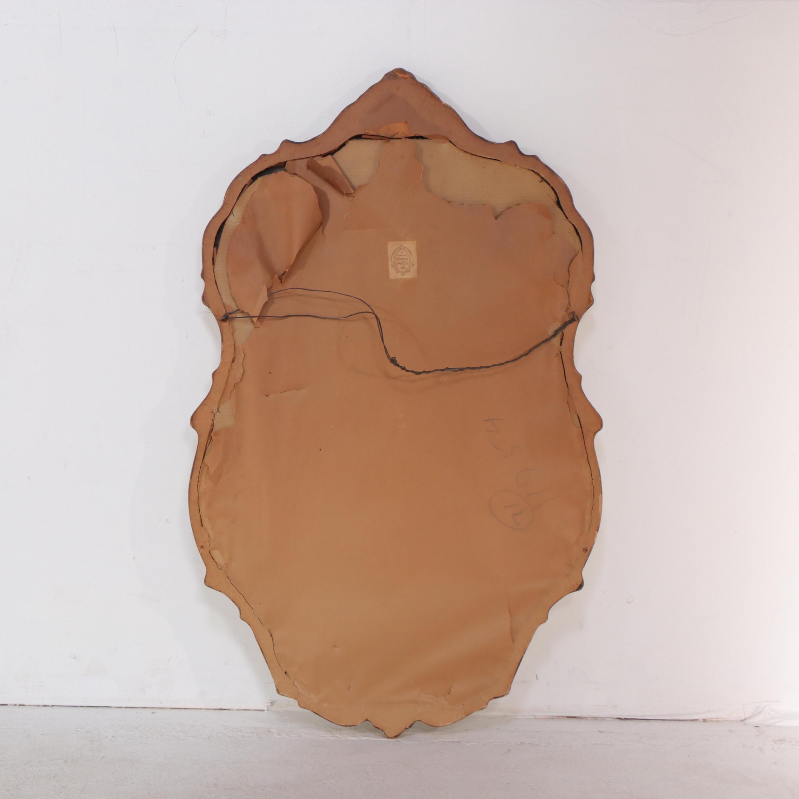 H. Lieber Company Baroque Style Gilt Composition Wall Mirror