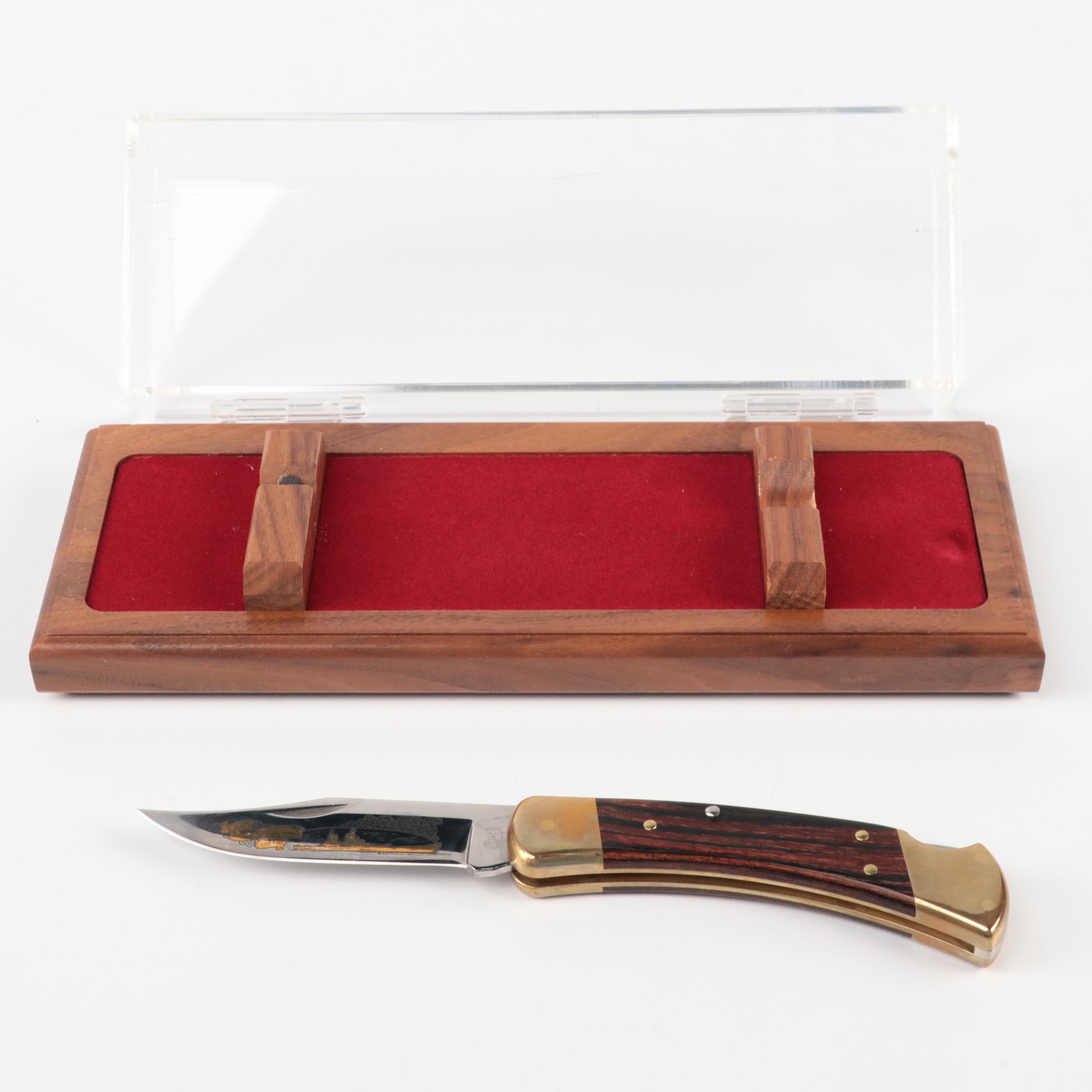 Buck U. S. S. Battleship Iowa Limited Edition Folding Knife