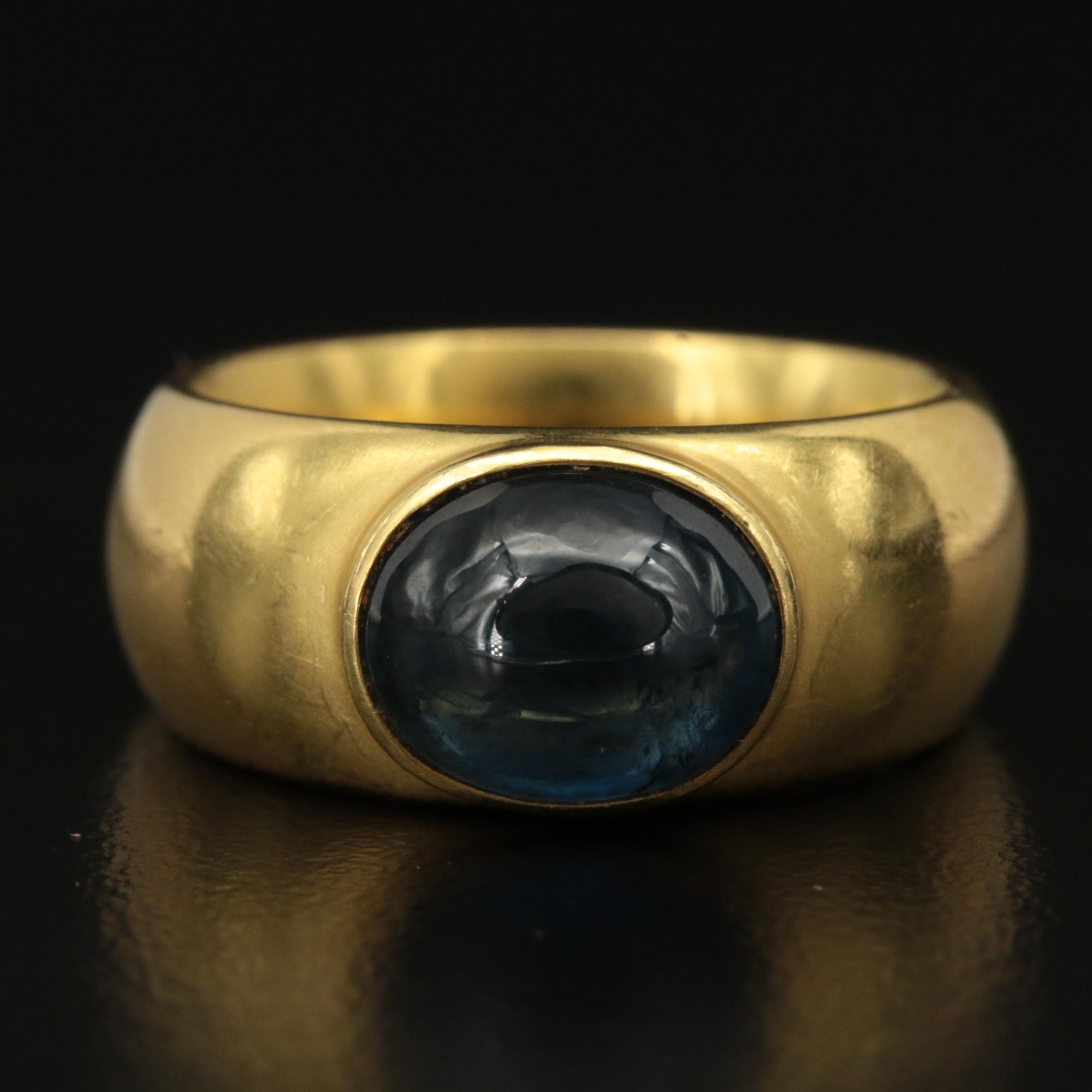 18K 4.09 CT Sapphire Ring