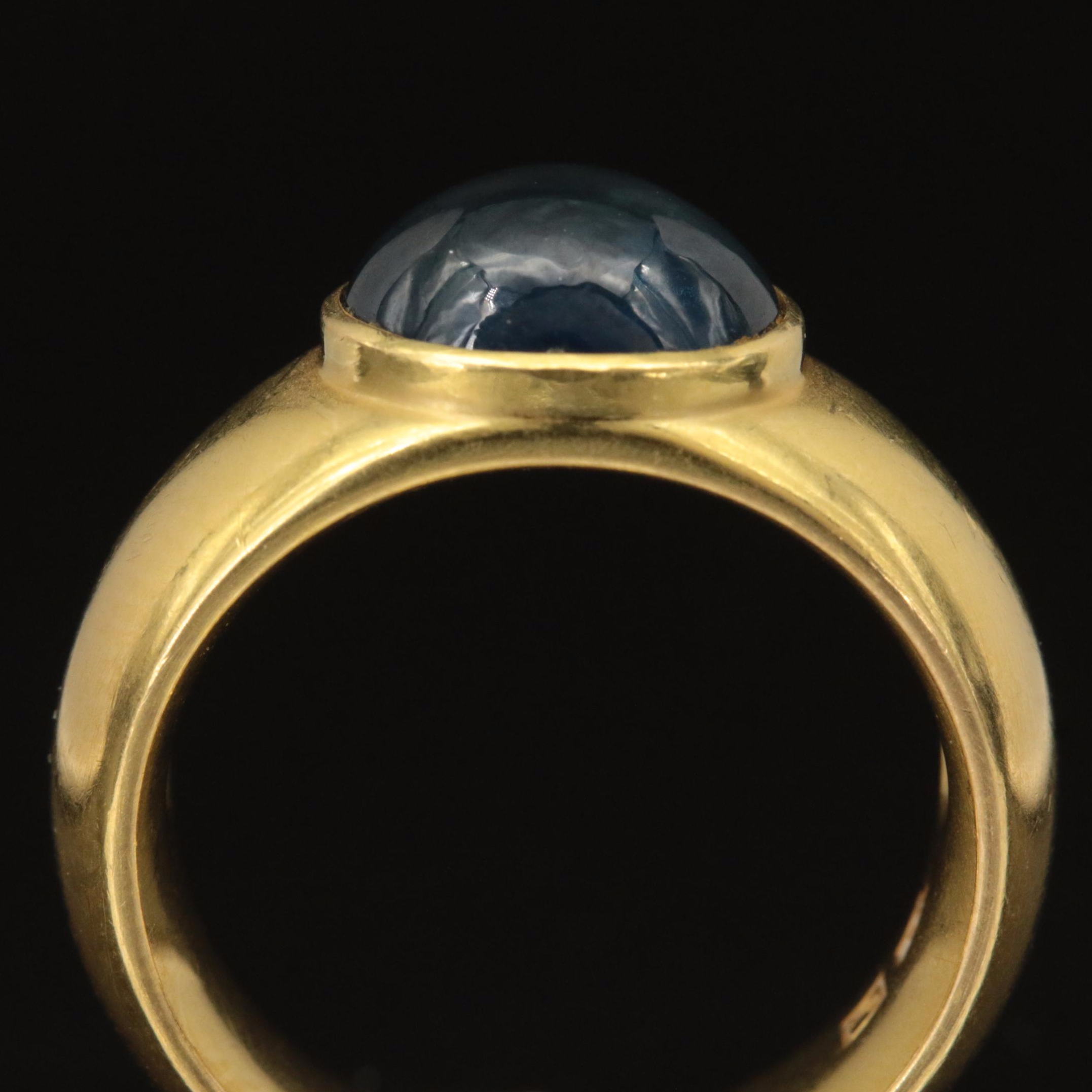 18K 4.09 CT Sapphire Ring