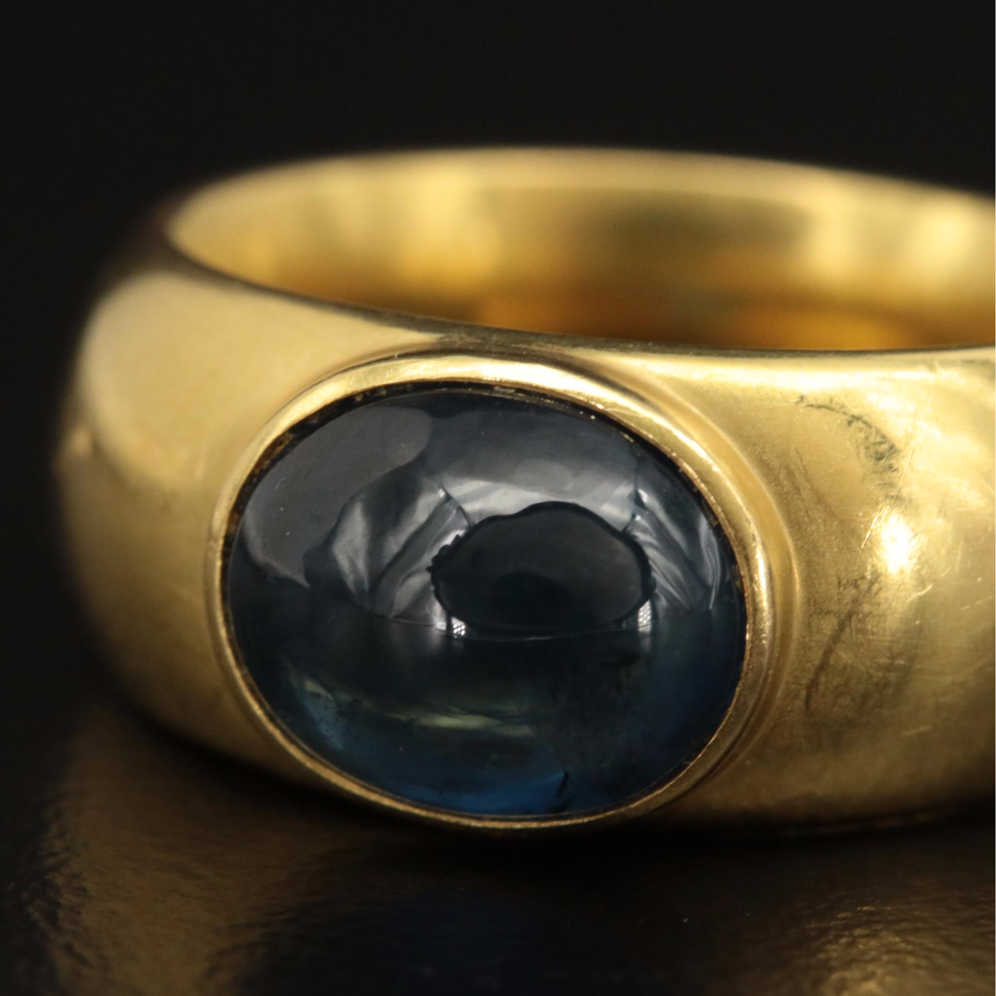 18K 4.09 CT Sapphire Ring