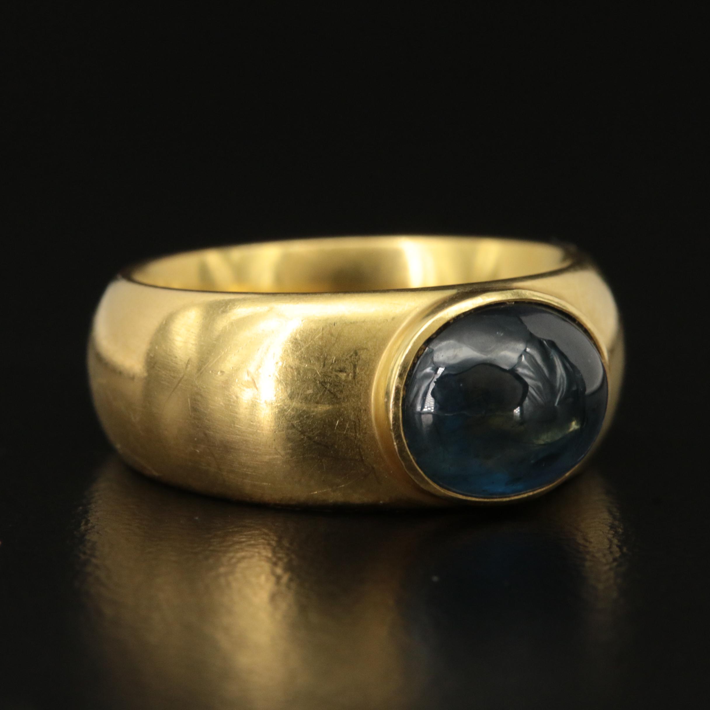 18K 4.09 CT Sapphire Ring