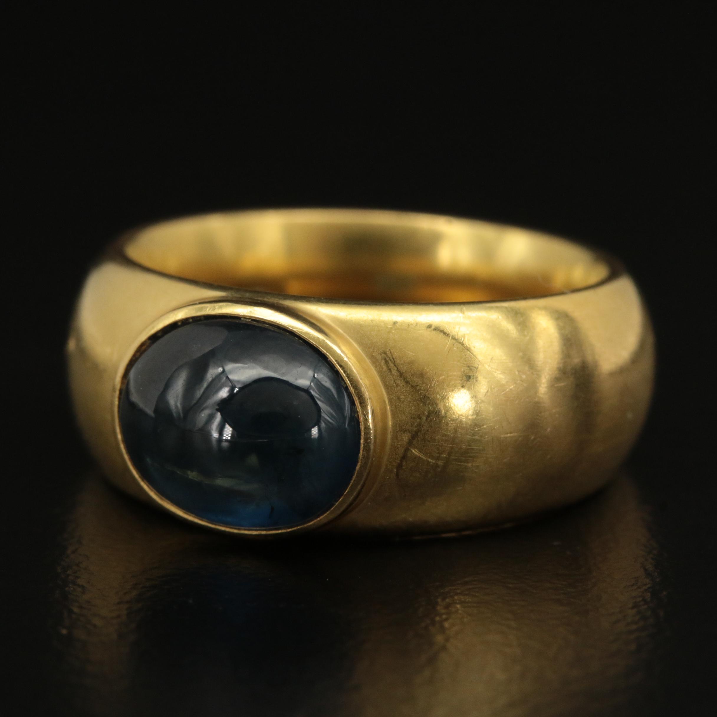 18K 4.09 CT Sapphire Ring